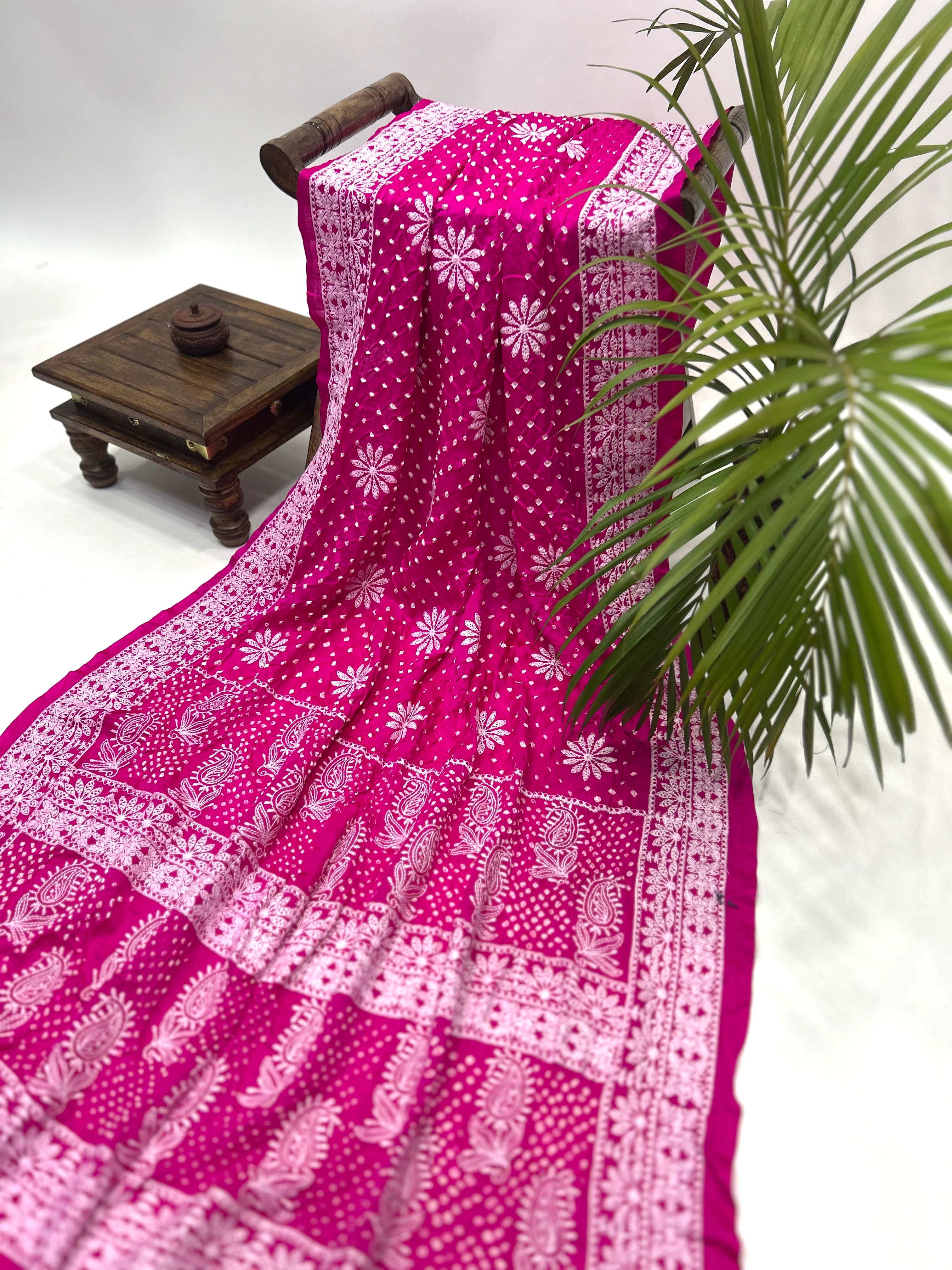 Rani Eternal Elegance Bandhani Silk Saree Sarees