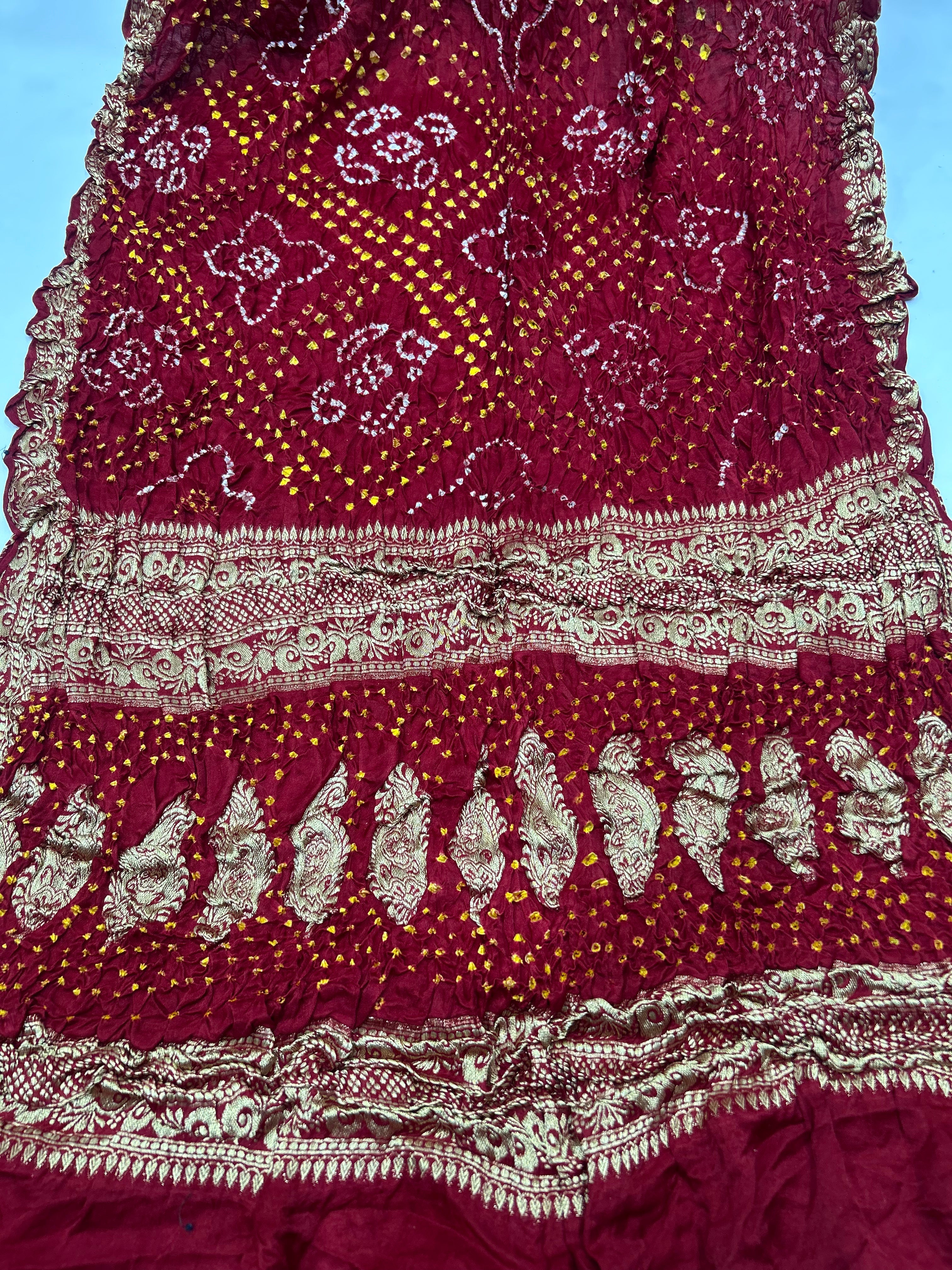 Royal Radiance Maroon Gajji Silk Wedding Saree Sarees