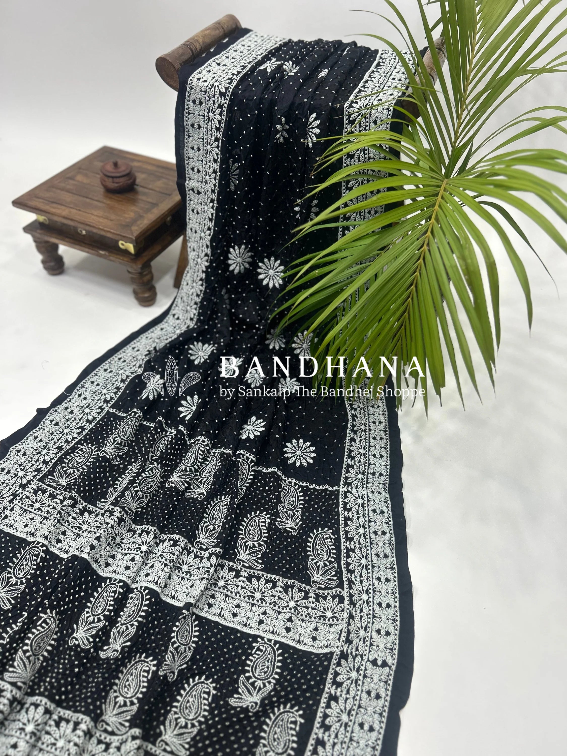 Black Vintage Splendor Gajji Silk Saree Sarees