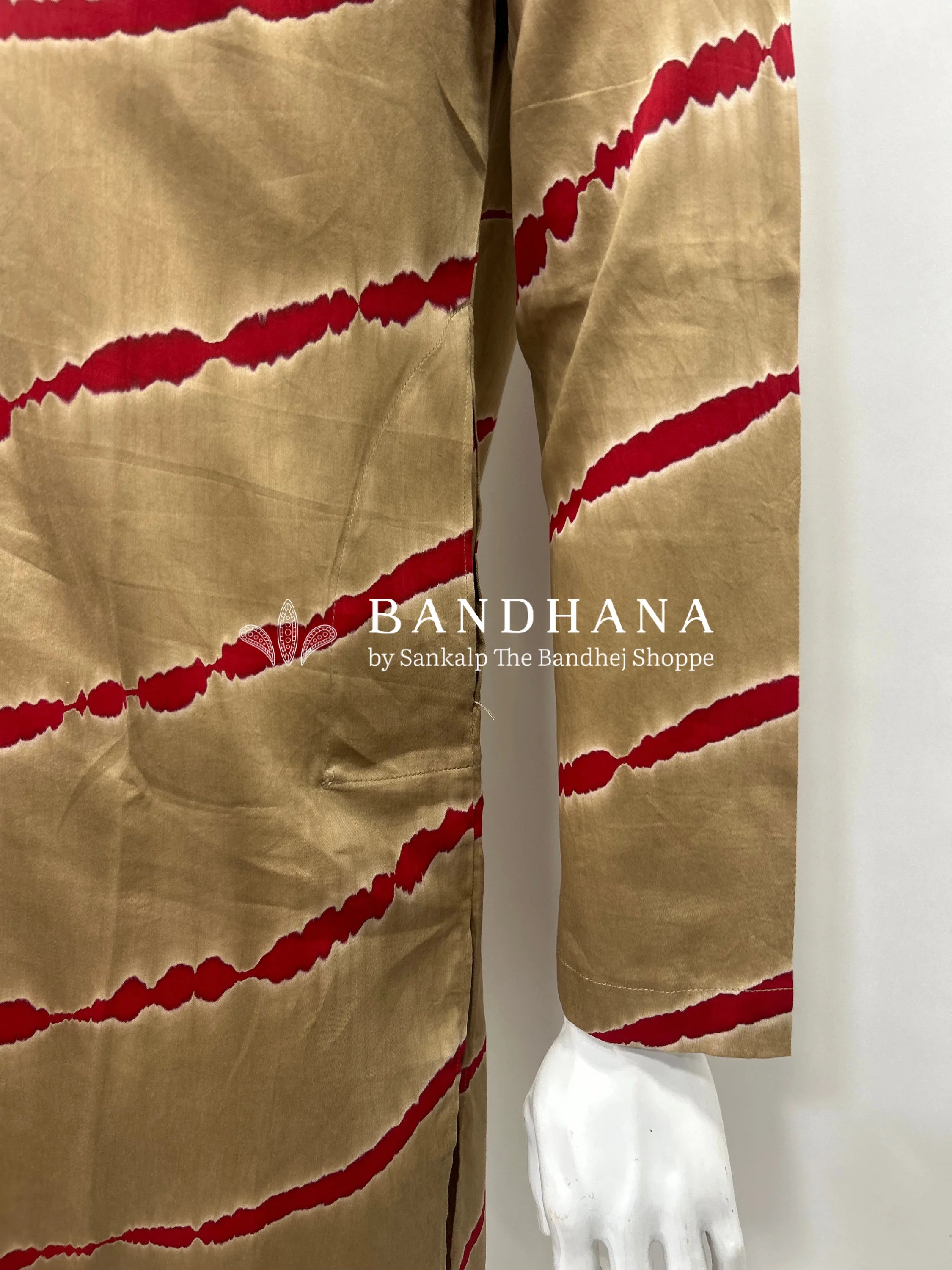 Chickoo Cotton Satin Men’s Kurta