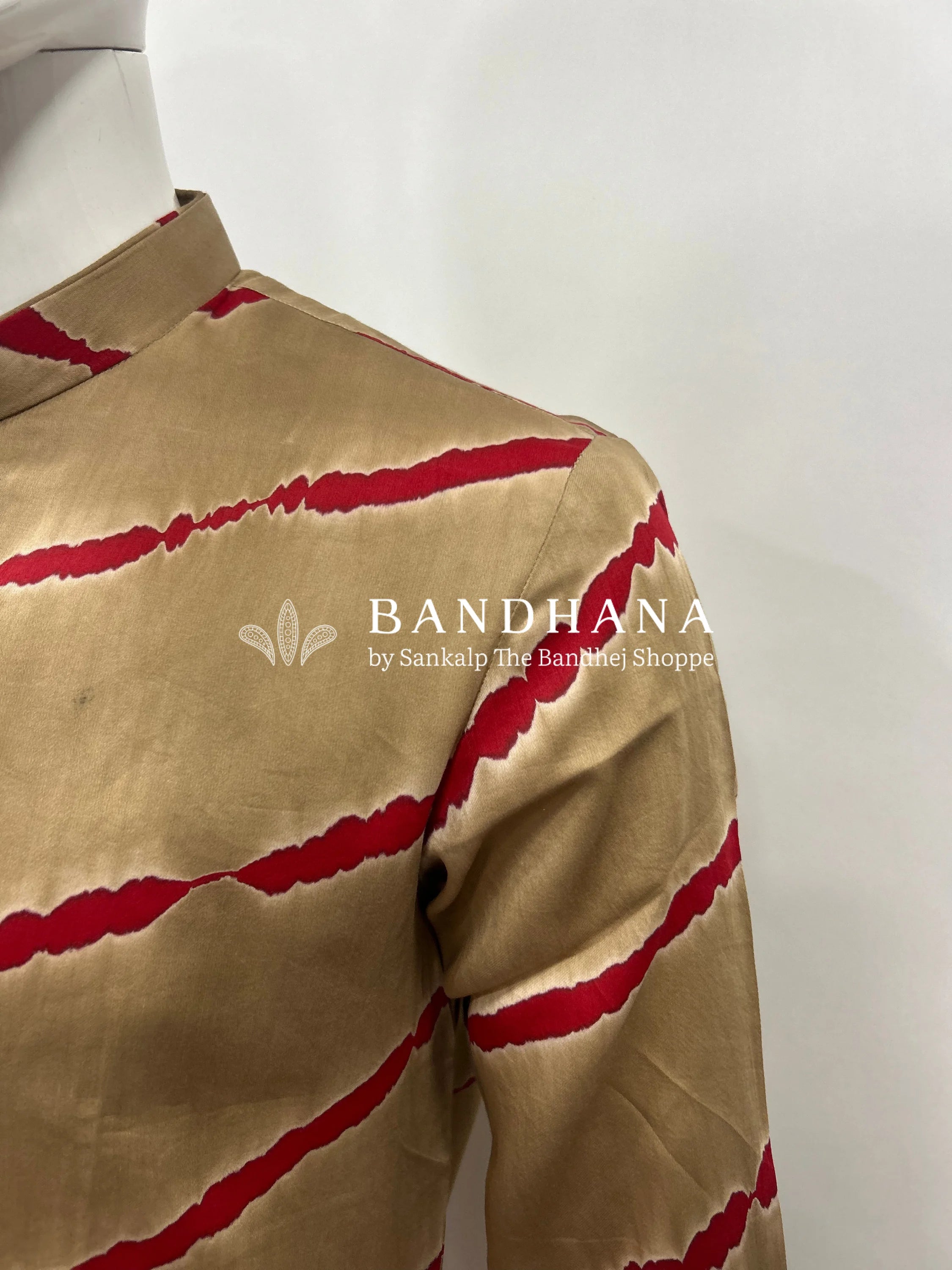 Chickoo Cotton Satin Men’s Kurta