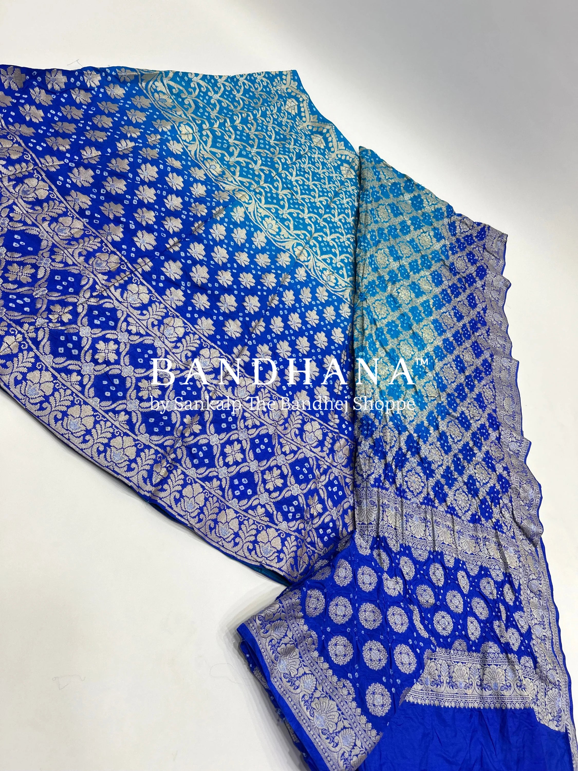 Firozy-Blue Art Dupion Silk Chaniya Choli Material blue / Art Silk Lehengas