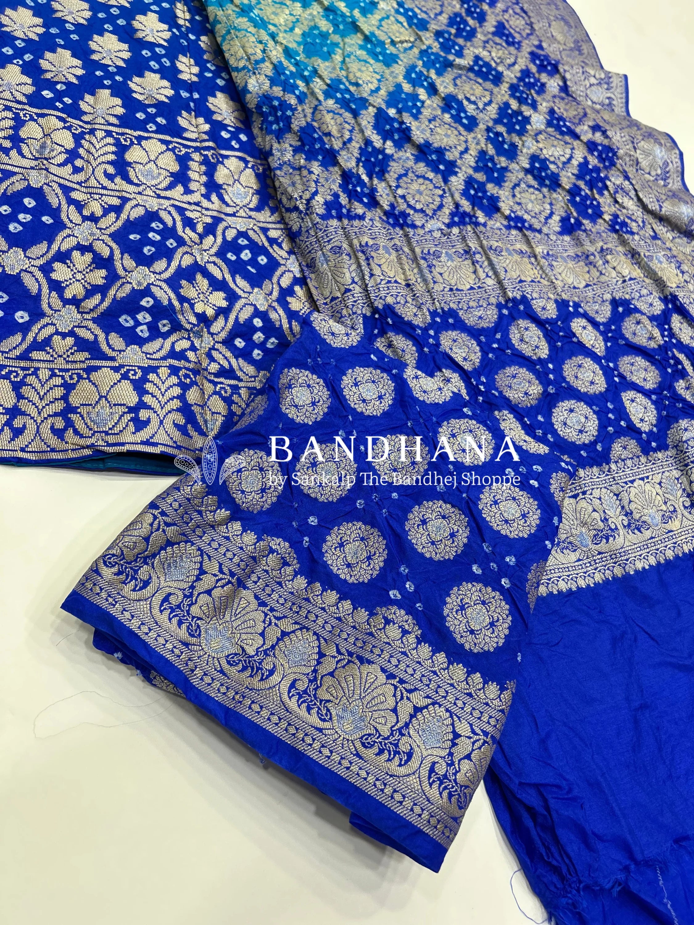 Firozy-Blue Art Dupion Silk Chaniya Choli Material blue / Art Silk Lehengas