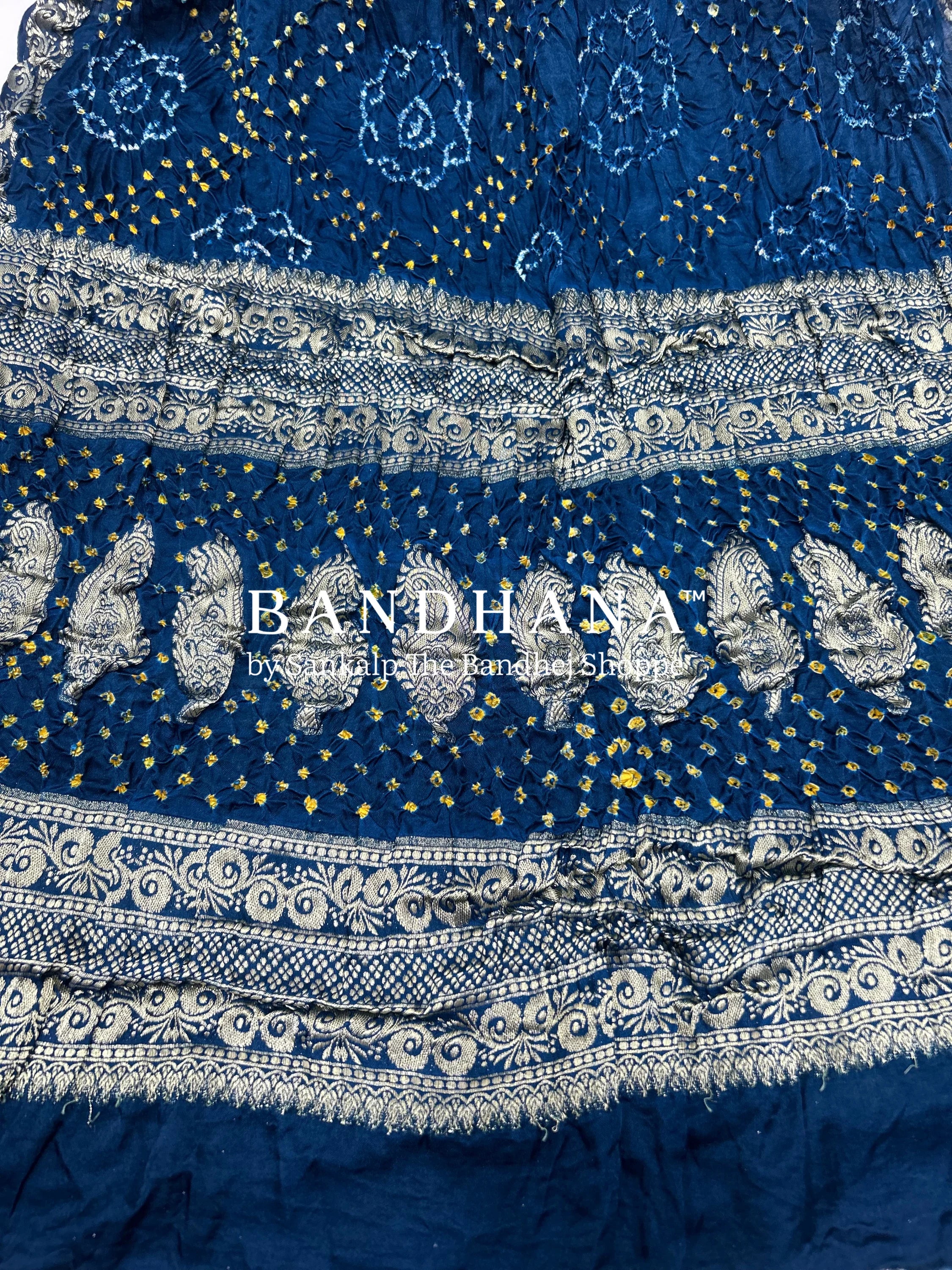 Timeless Bandhani Banarasi Wedding Drape Saree Sarees