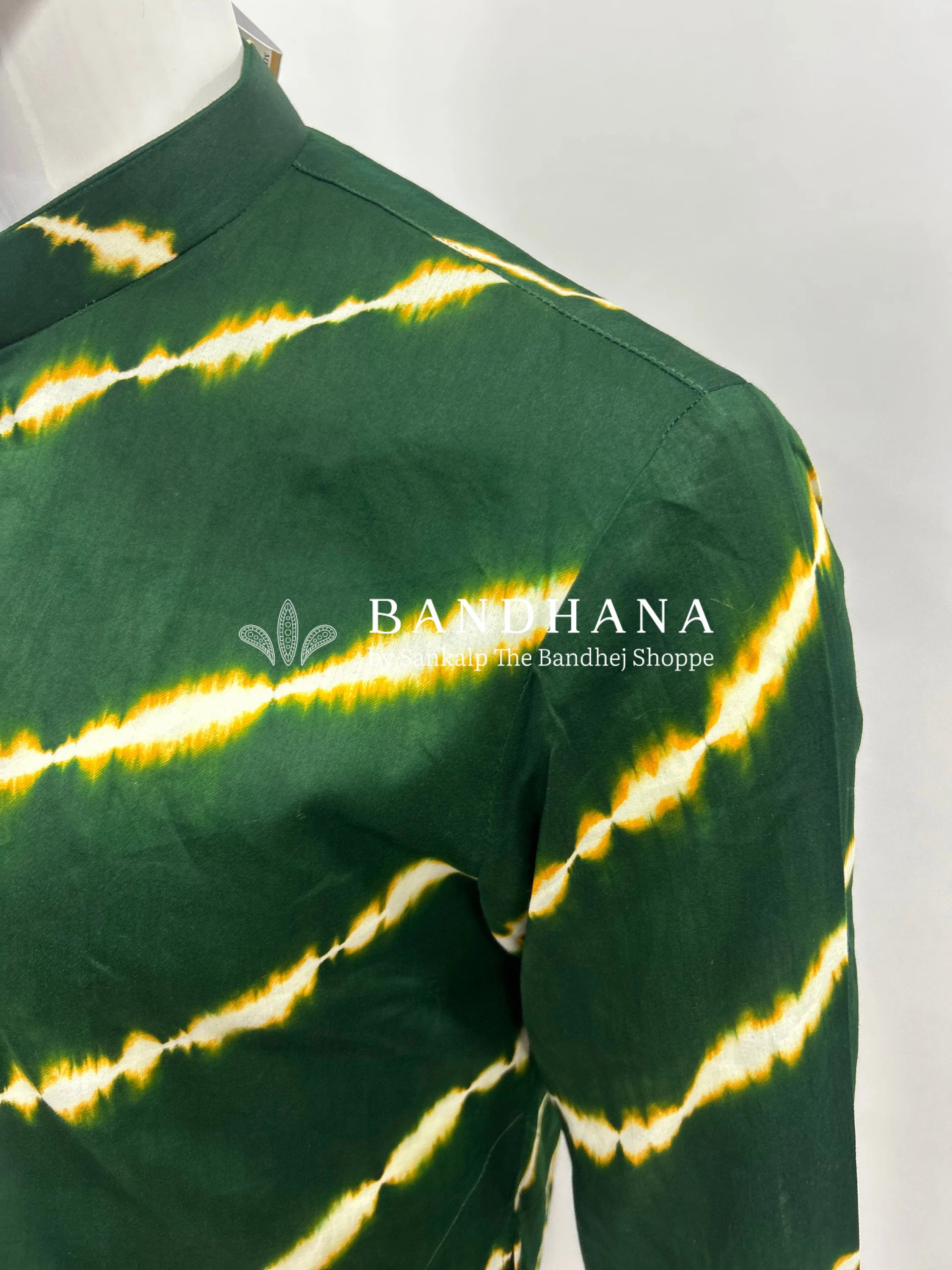Green Cotton Satin Men’s Kurta