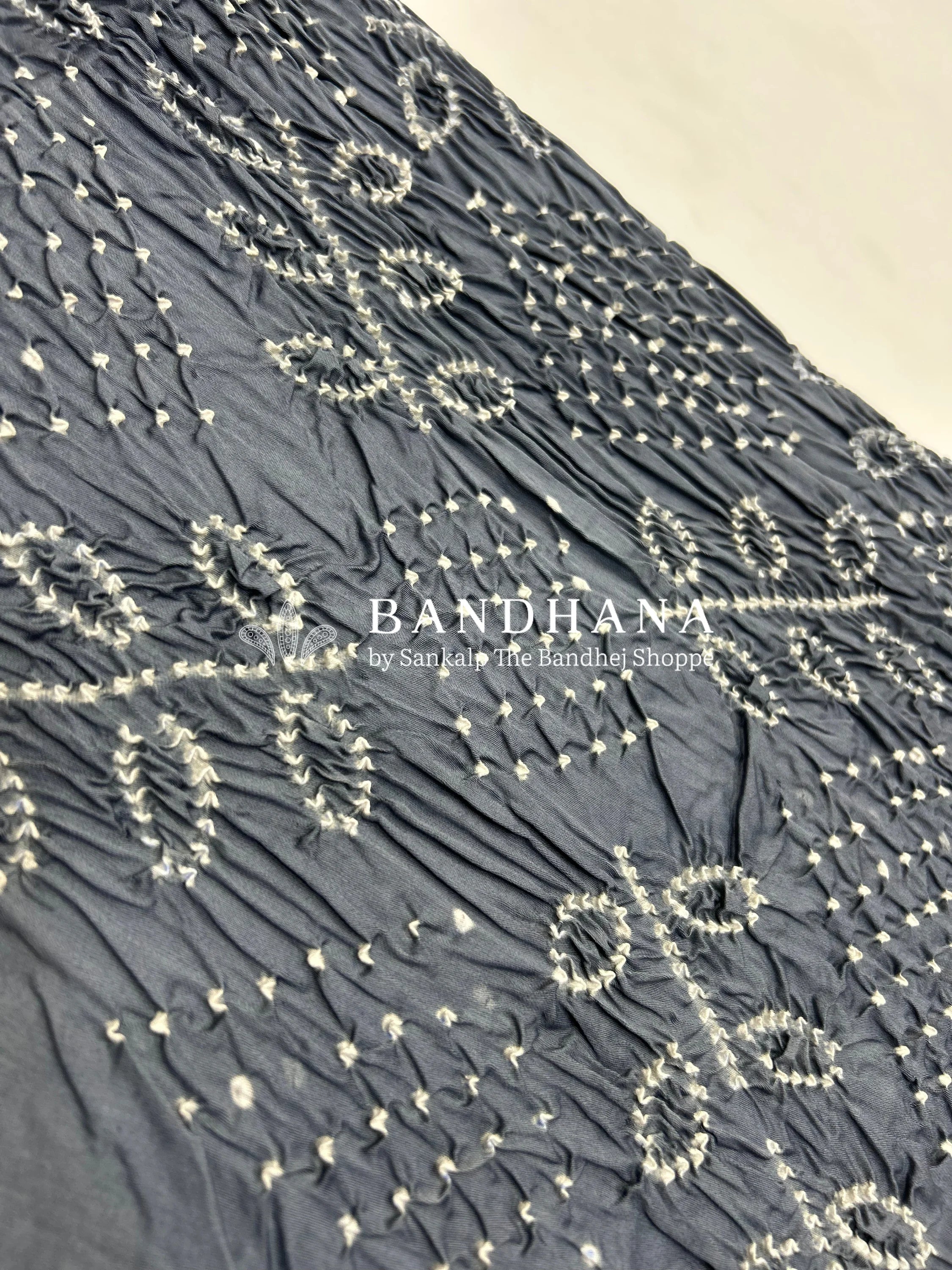 Grey Ambadal Cotton Bandhani Dress Material grey / Cotton Dresses