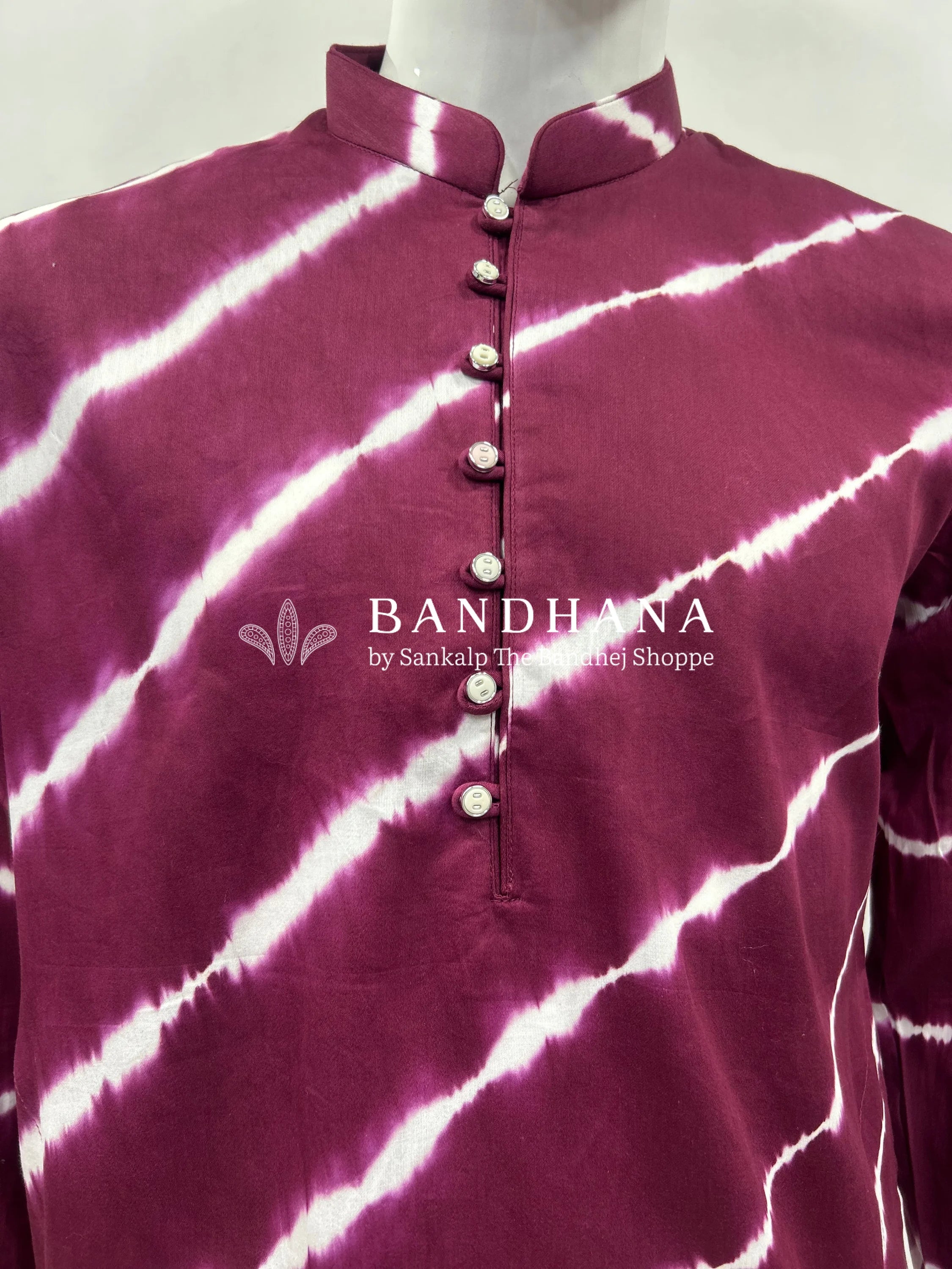 Maganta Cotton Satin Men’s Kurta