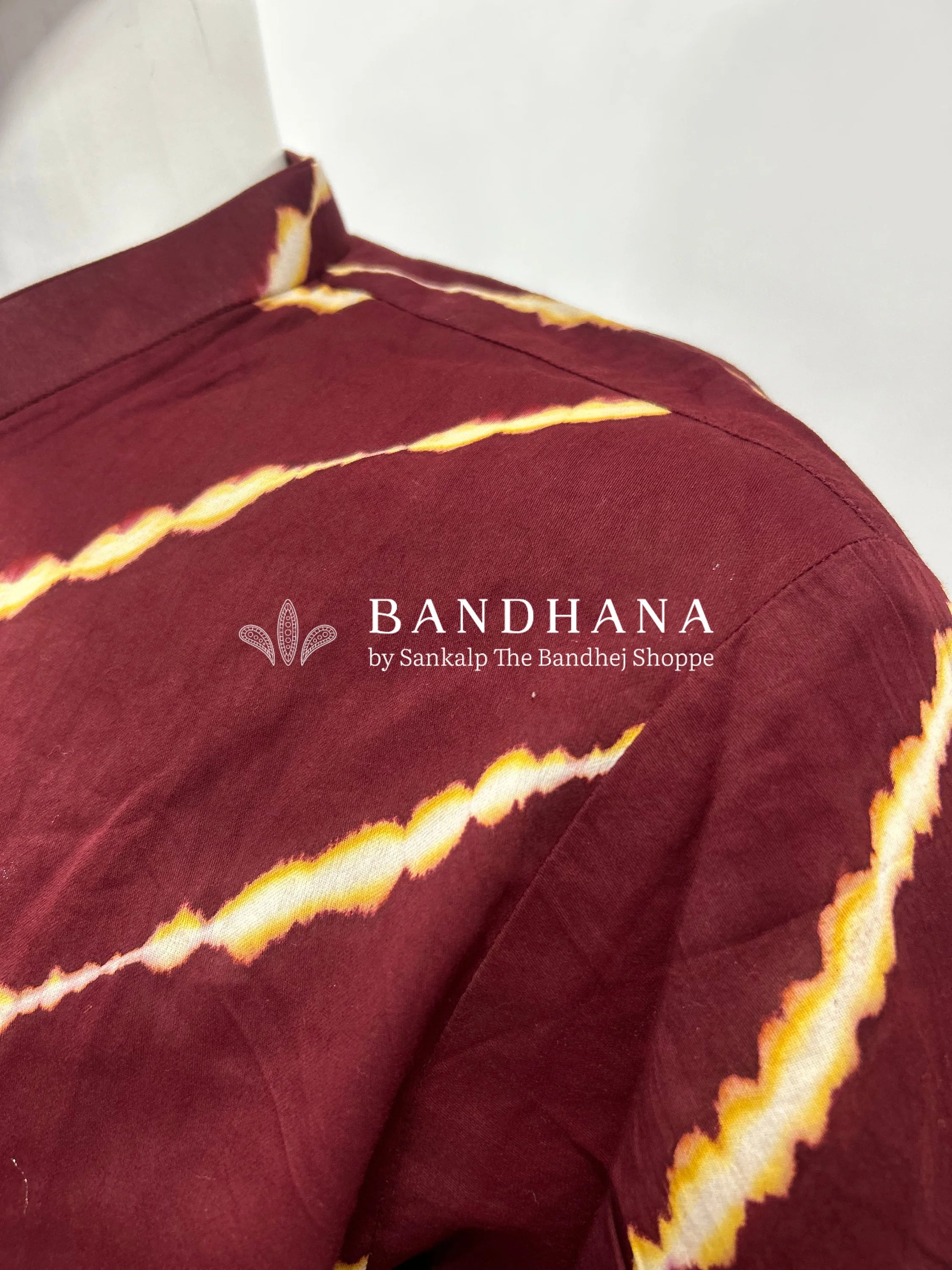 Maroon Cotton Satin Men’s Kurta