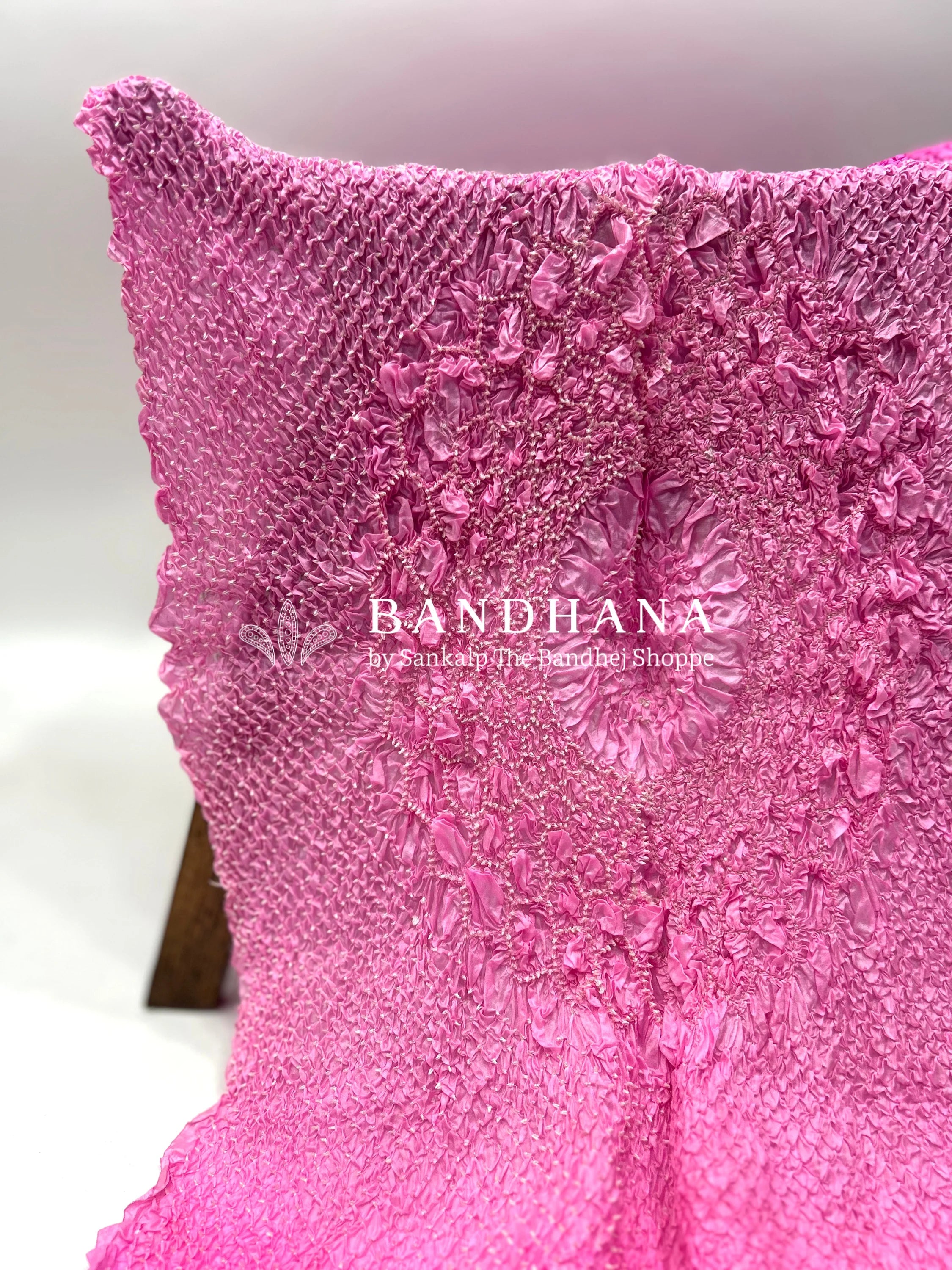 Pink Soft Silk Light Weight Lotus Design Habutai Dupatta pink / Soft Silk Dupattas