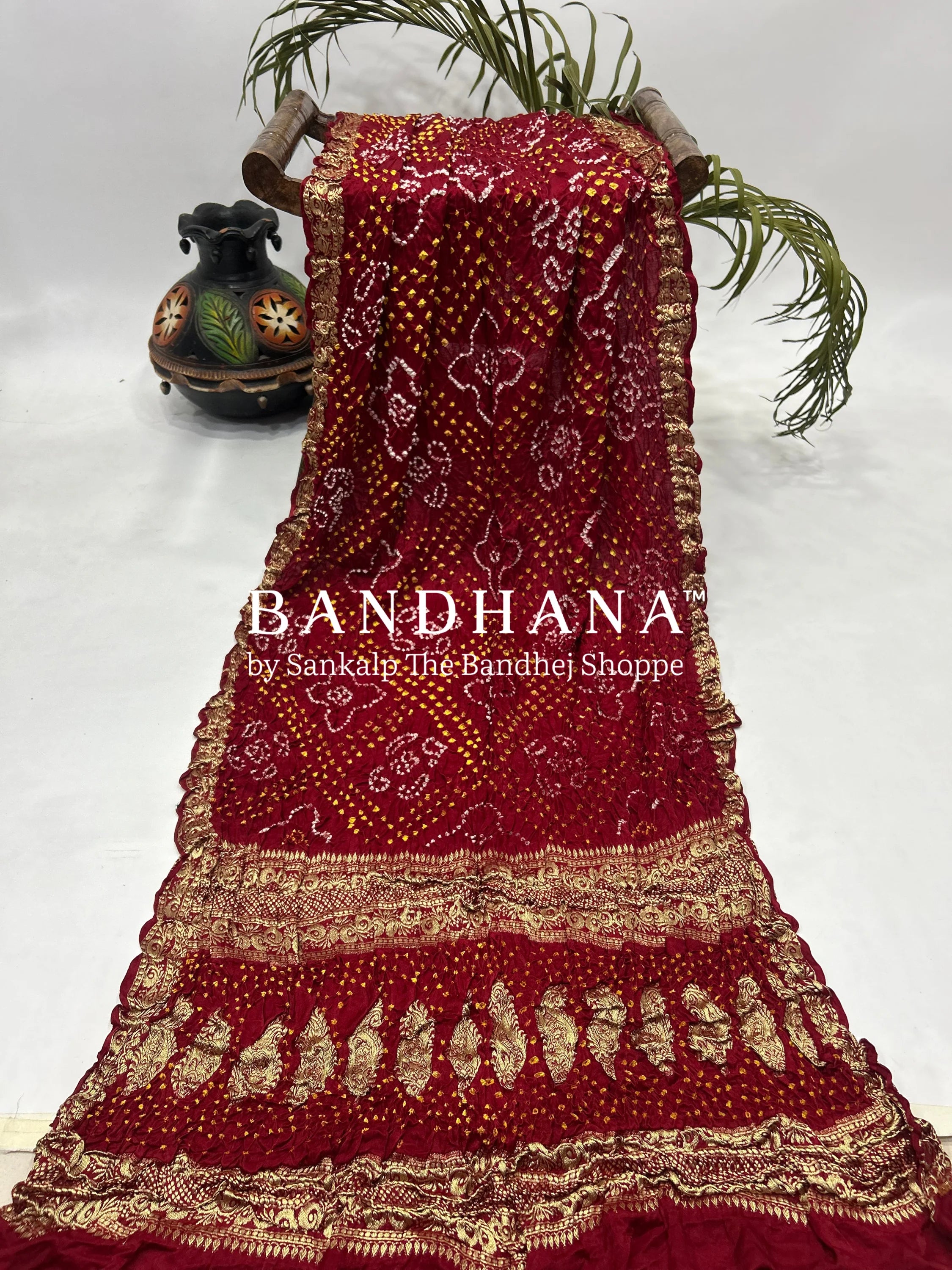 Royal Radiance Maroon Gajji Silk Wedding Saree Sarees