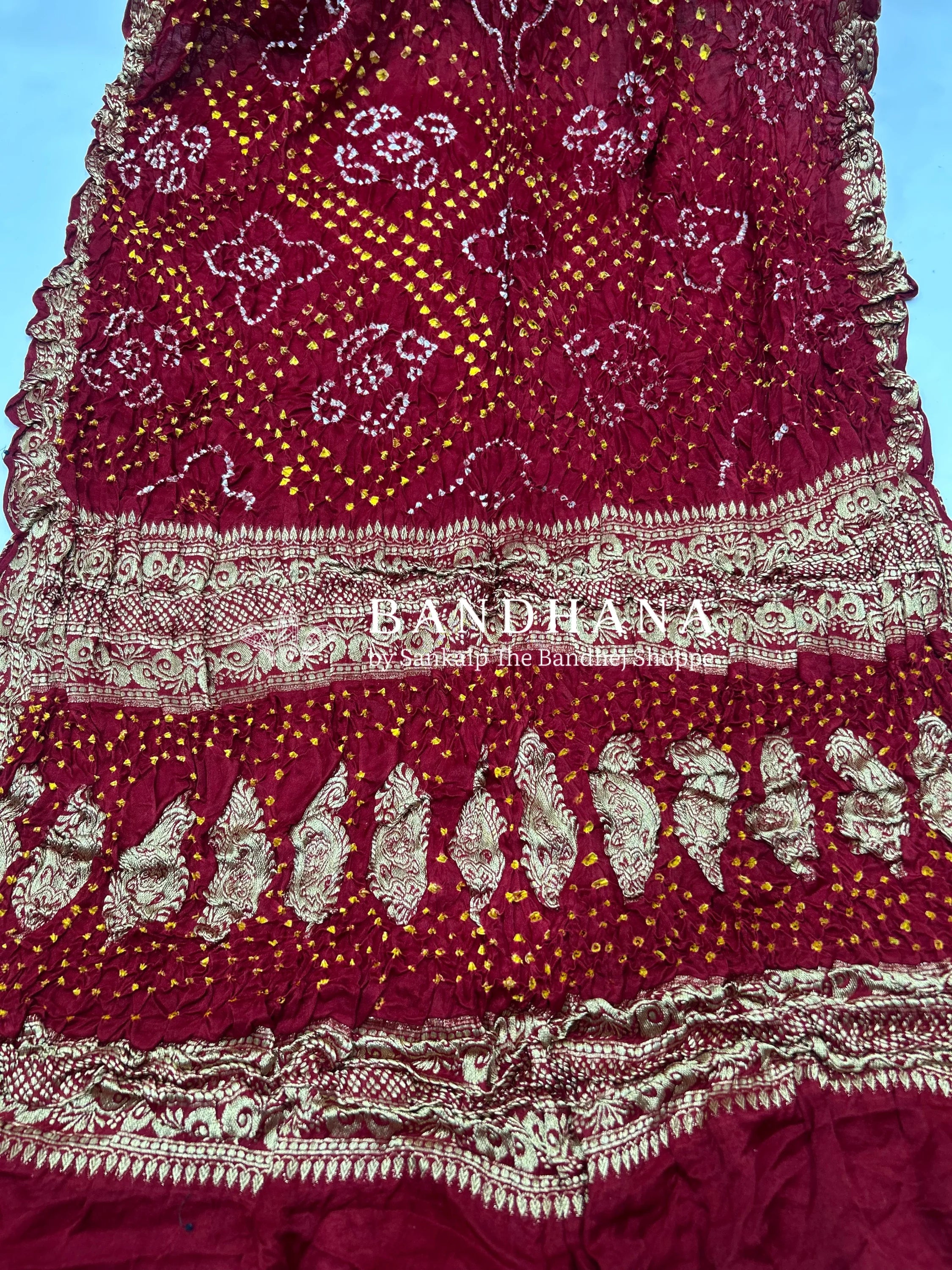 Royal Radiance Maroon Gajji Silk Wedding Saree Sarees