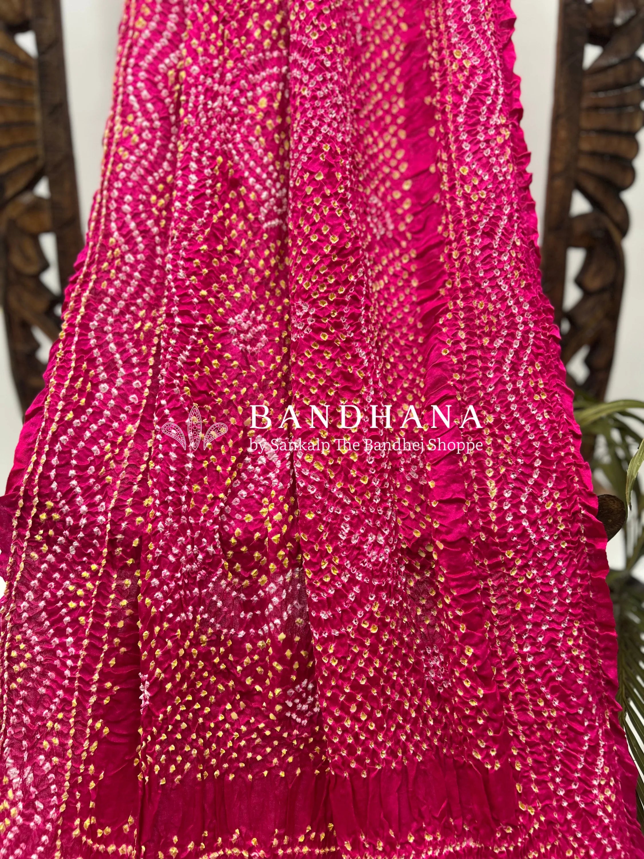 Straberry Pink Gajji Silk Chandrakani Dupatta Dupattas