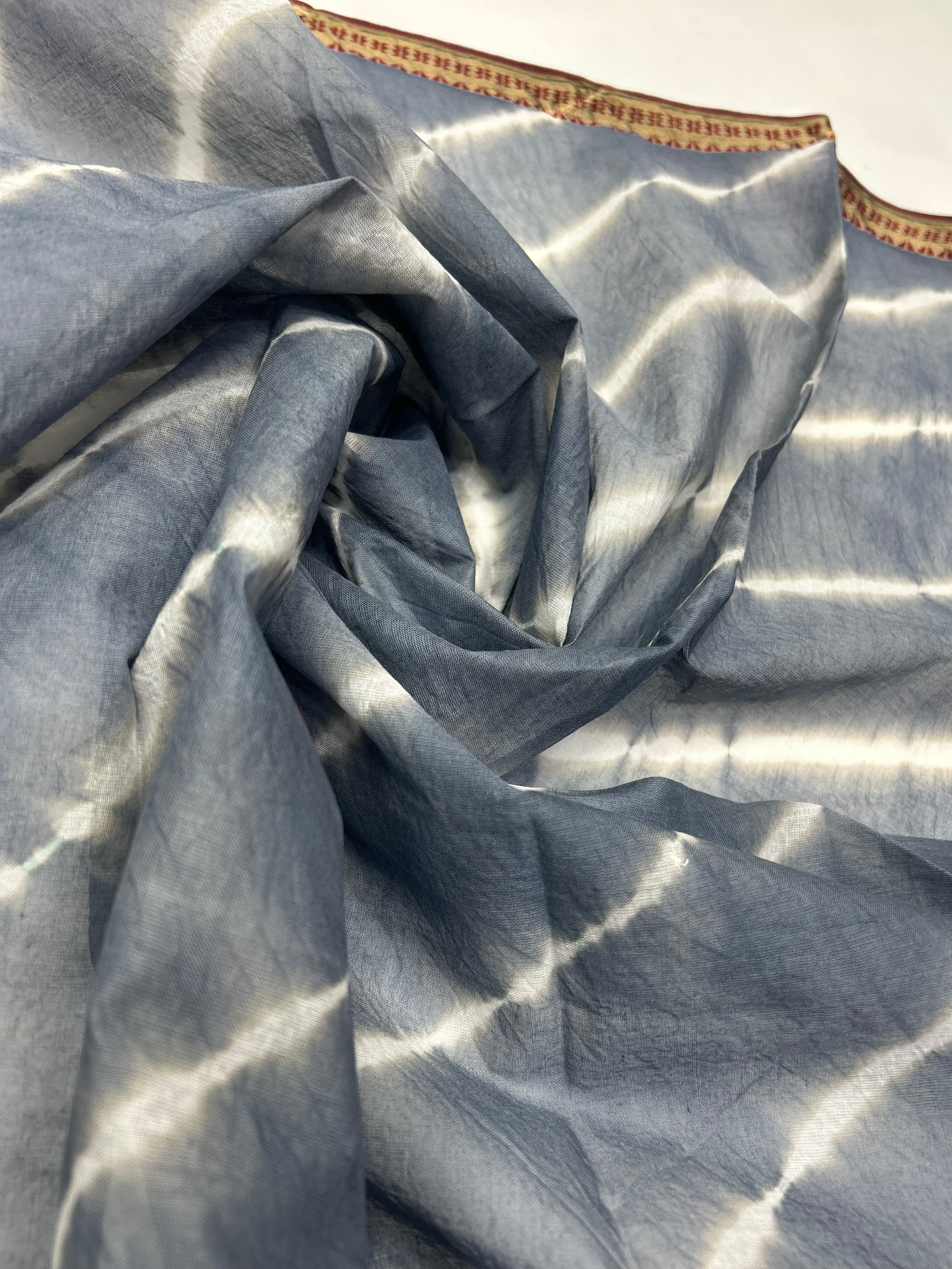 Pink-Grey Cotton Laheriya Dress Material grey / Cotton Dresses