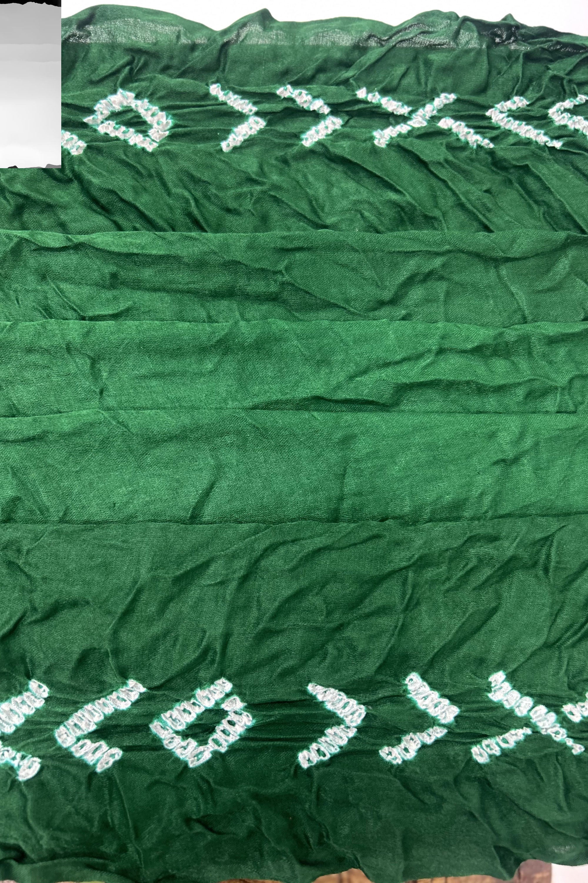 Green Gajji Garchola Bandhani Saree Sarees