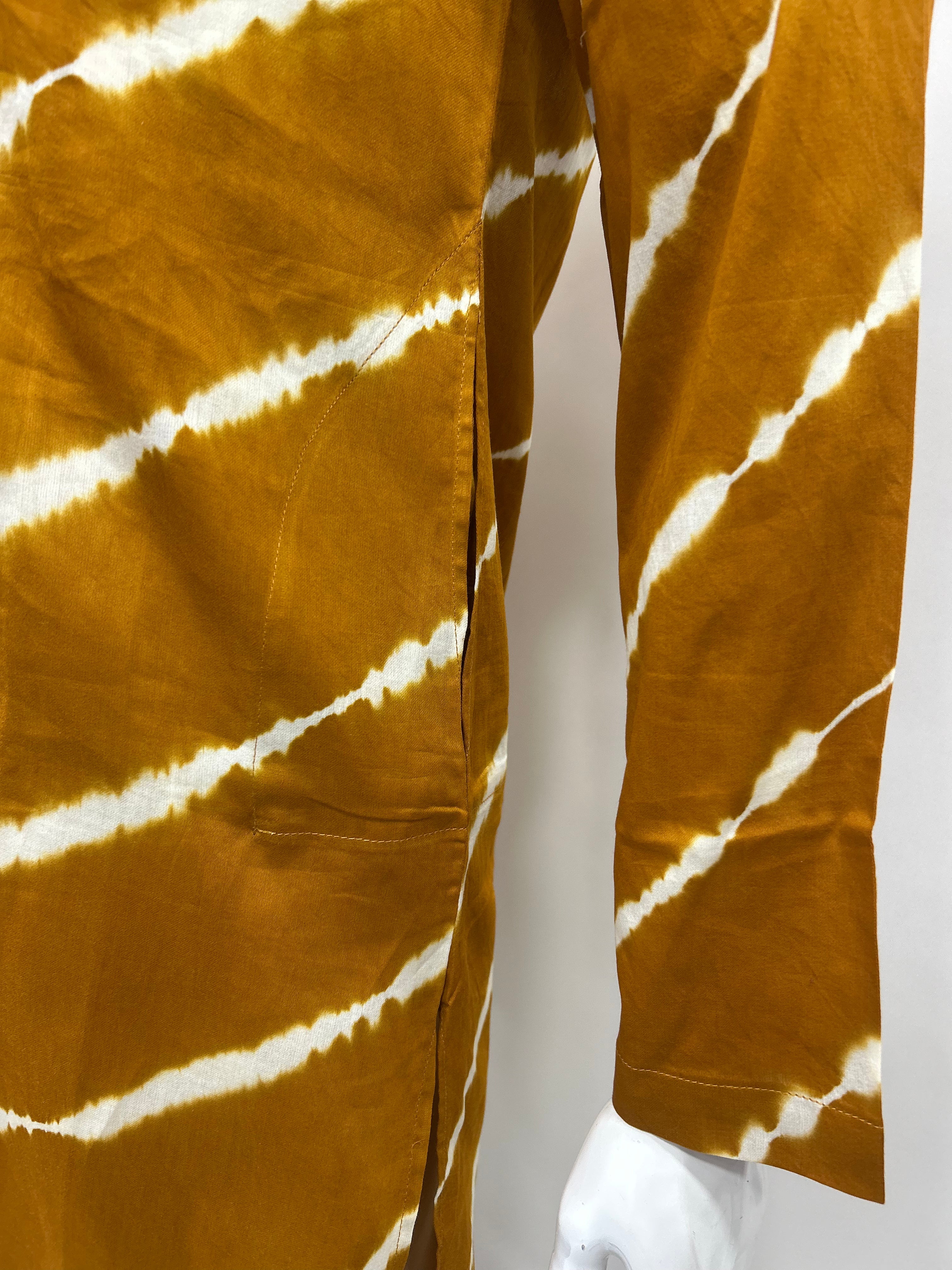 Mustard Cotton Satin Men’s Kurta