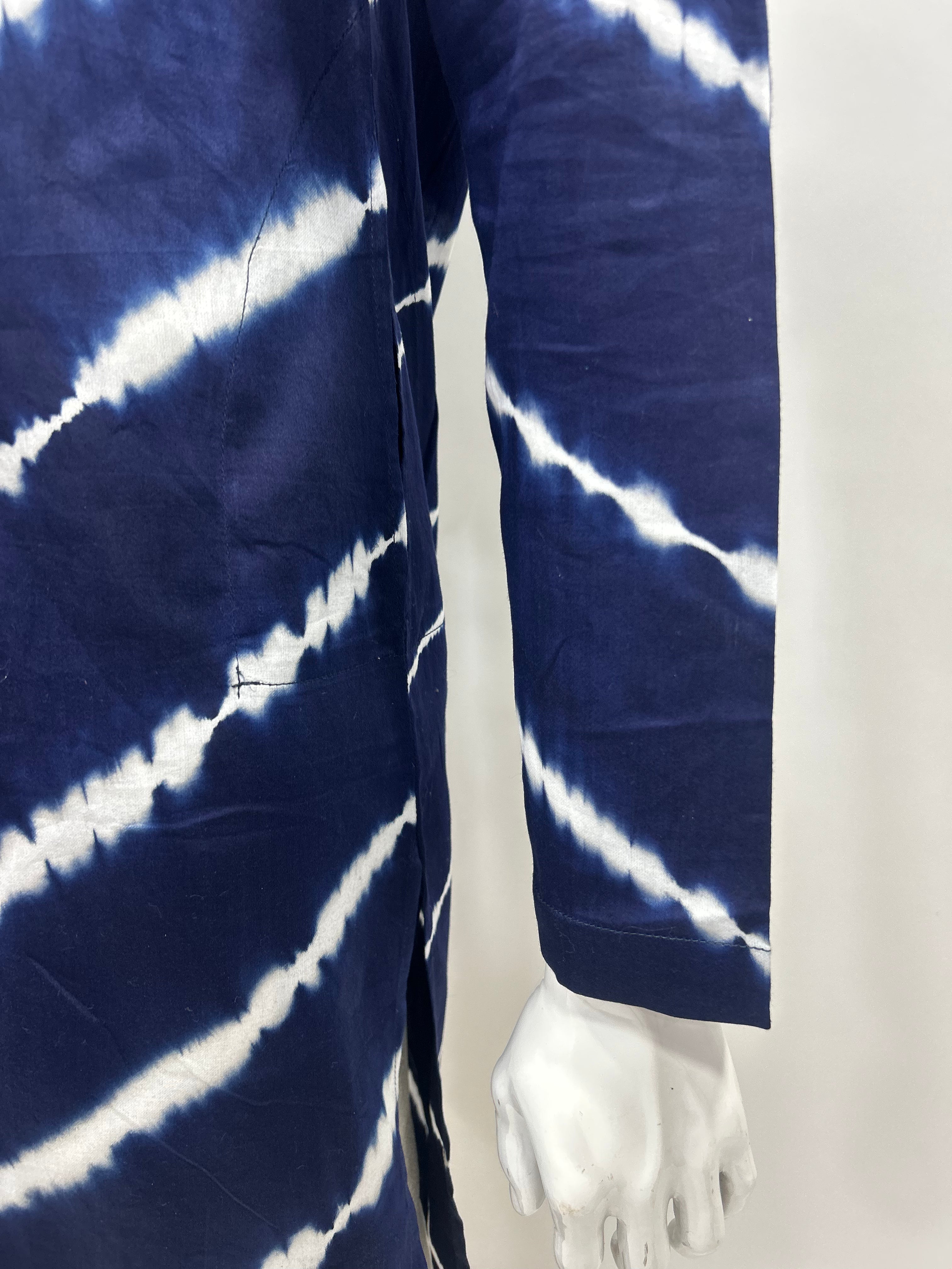 Indigo Blue Cotton Satin Men’s Kurta