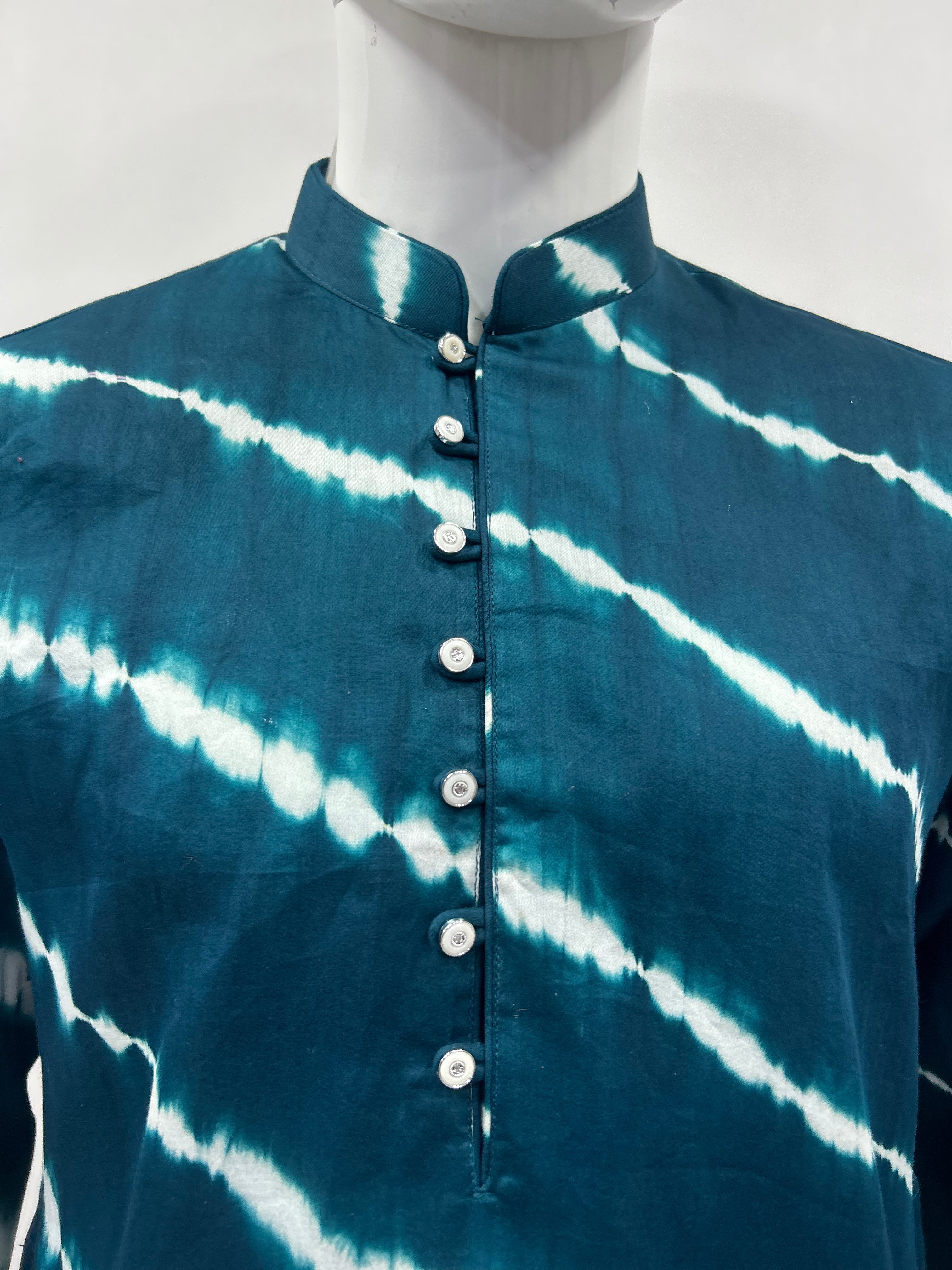 Till Green Cotton Satin Men’s Kurta