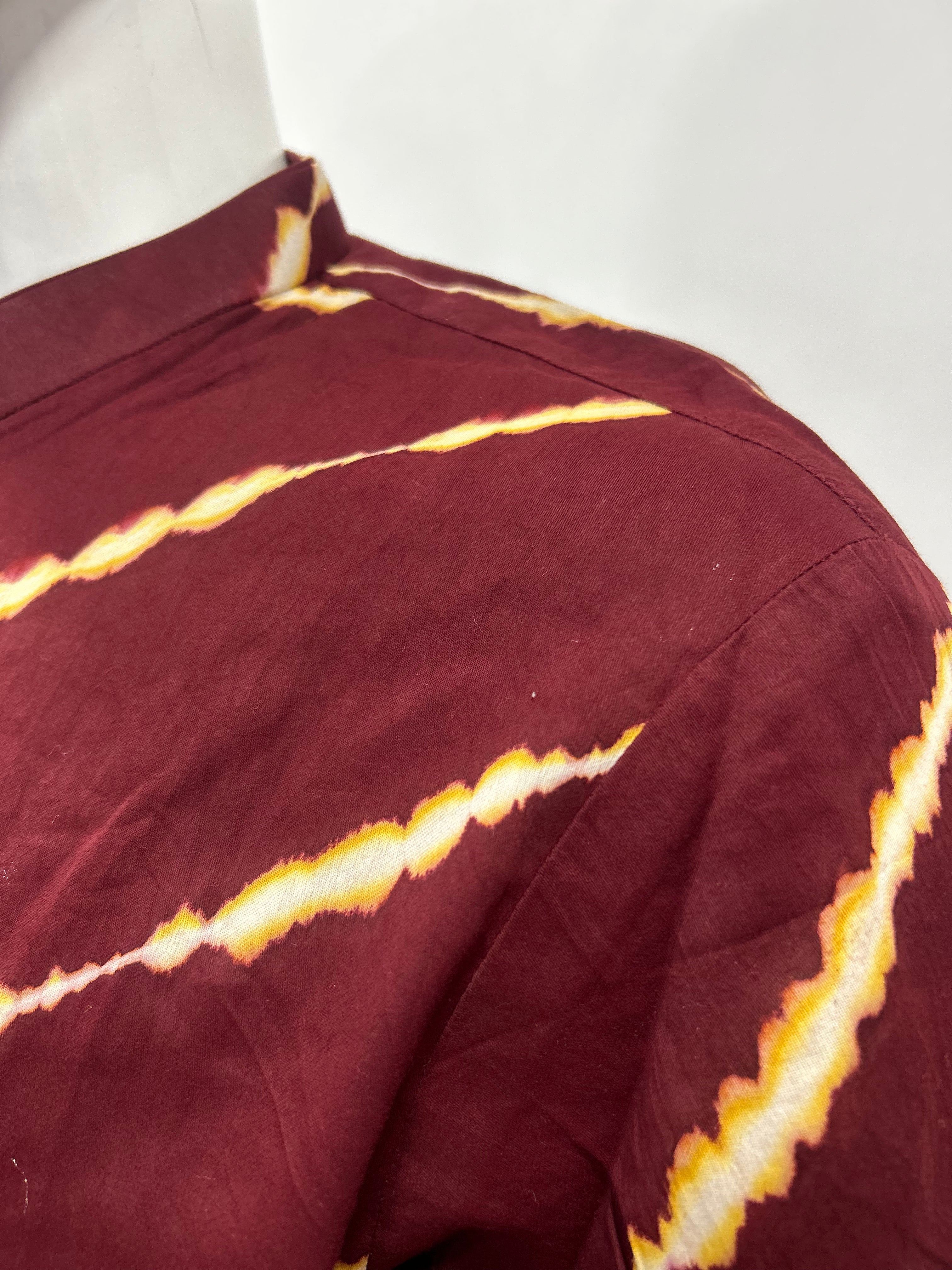 Maroon Cotton Satin Men’s Kurta