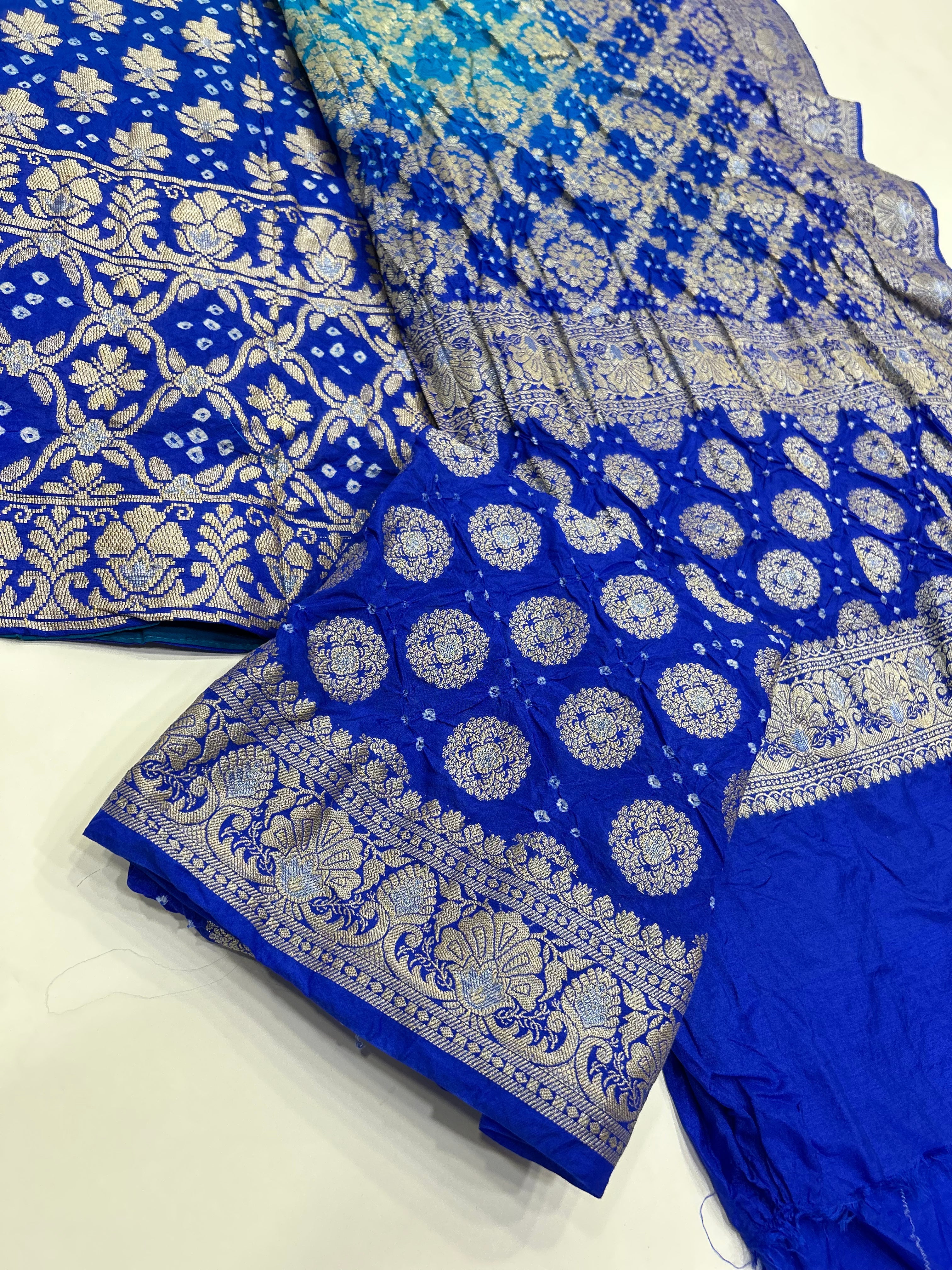 Firozy-Blue Art Dupion Silk Chaniya Choli Material blue / Art Silk Lehengas