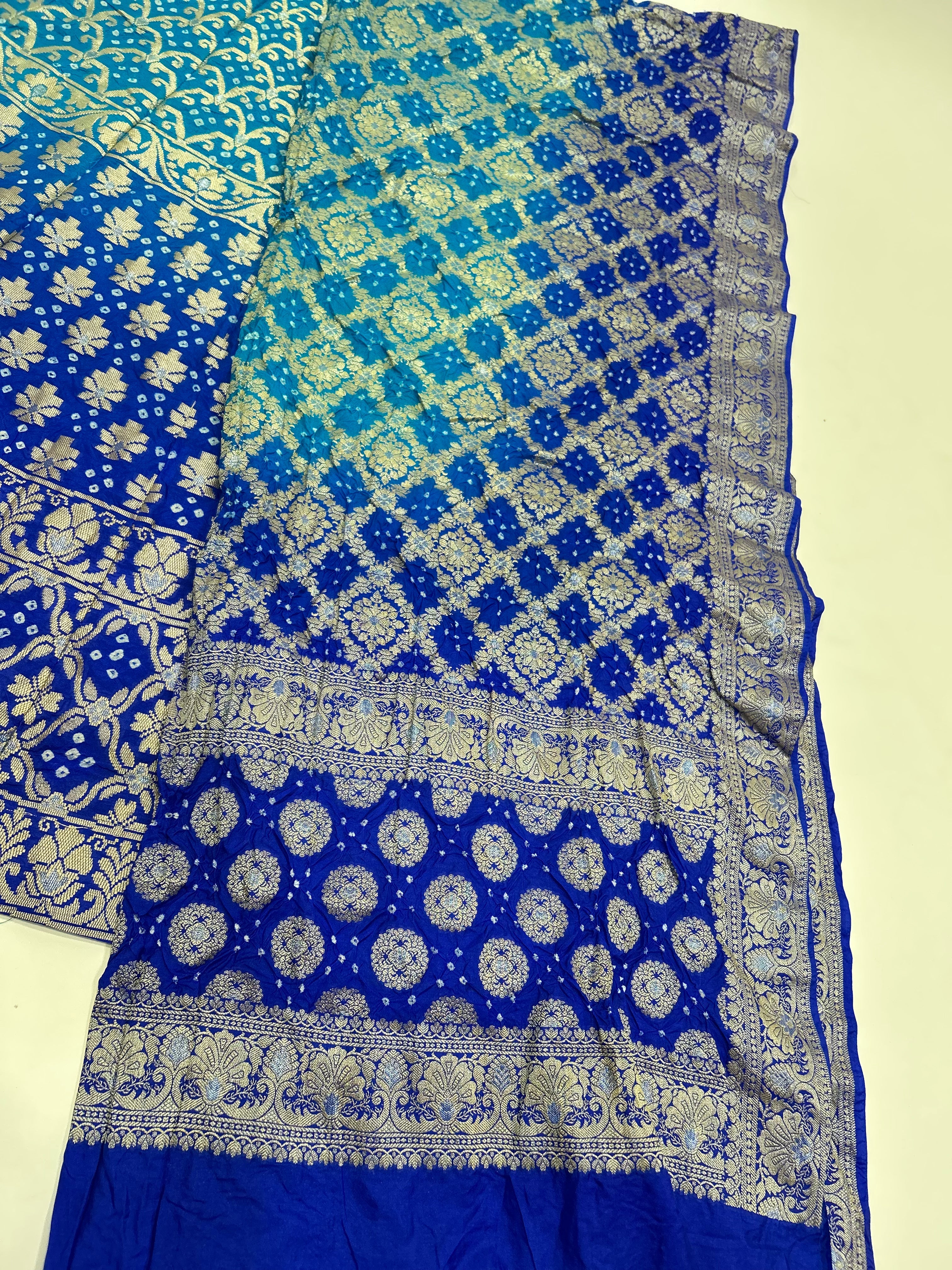 Firozy-Blue Art Dupion Silk Chaniya Choli Material blue / Art Silk Lehengas