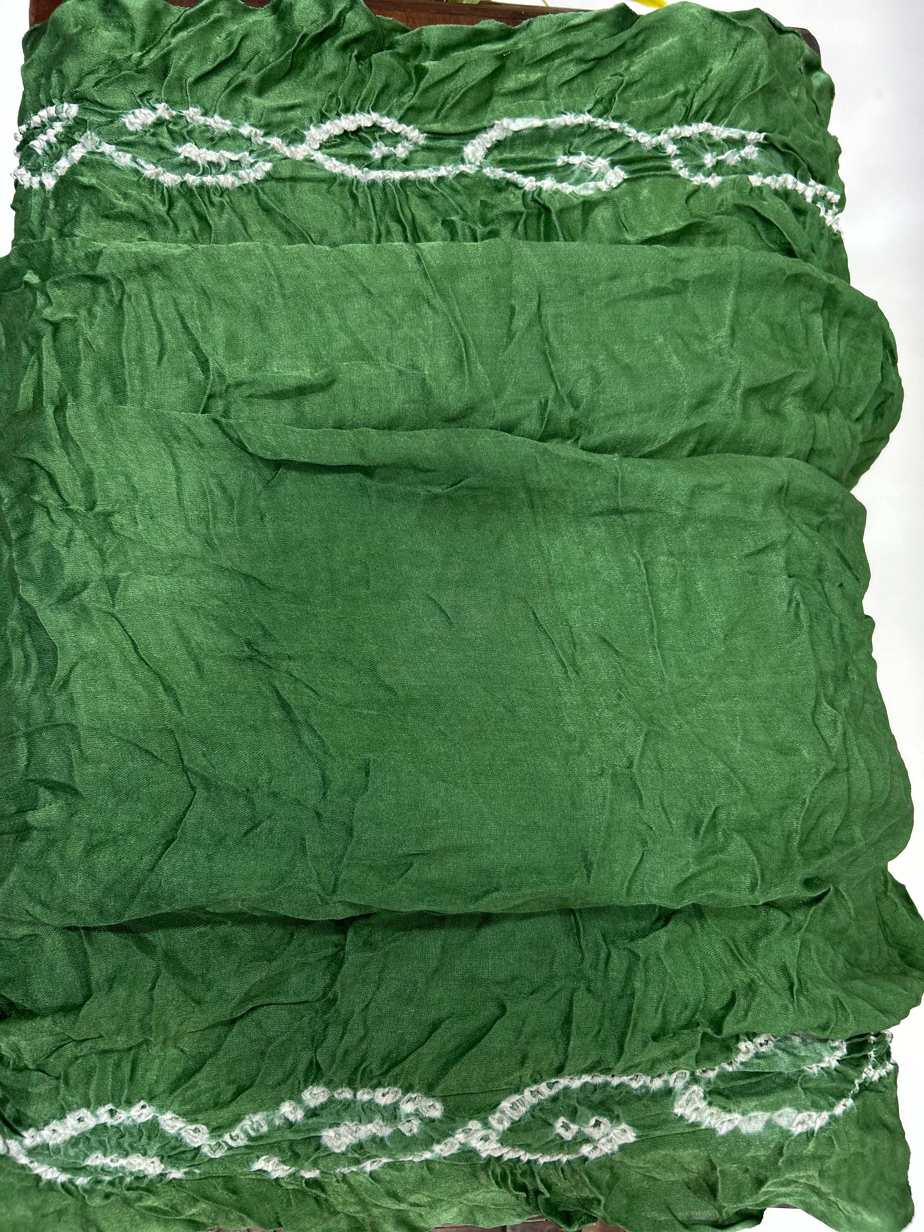 Pista Gajji Silk Single Dot Bandhani Saree green / Gajji Silk Sarees