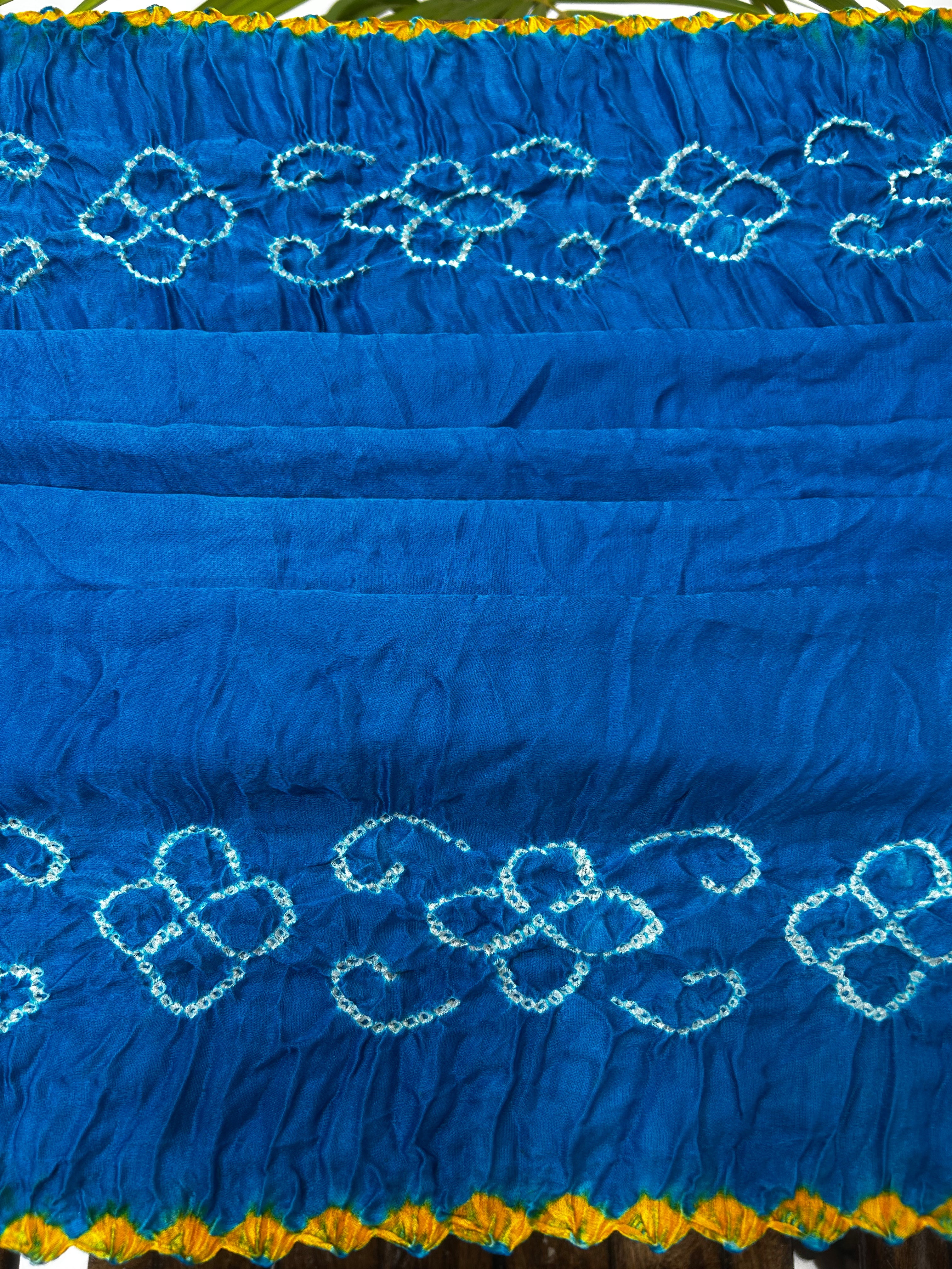 Firozy Mor Palav Gajji Designer Bandhani Saree Sarees