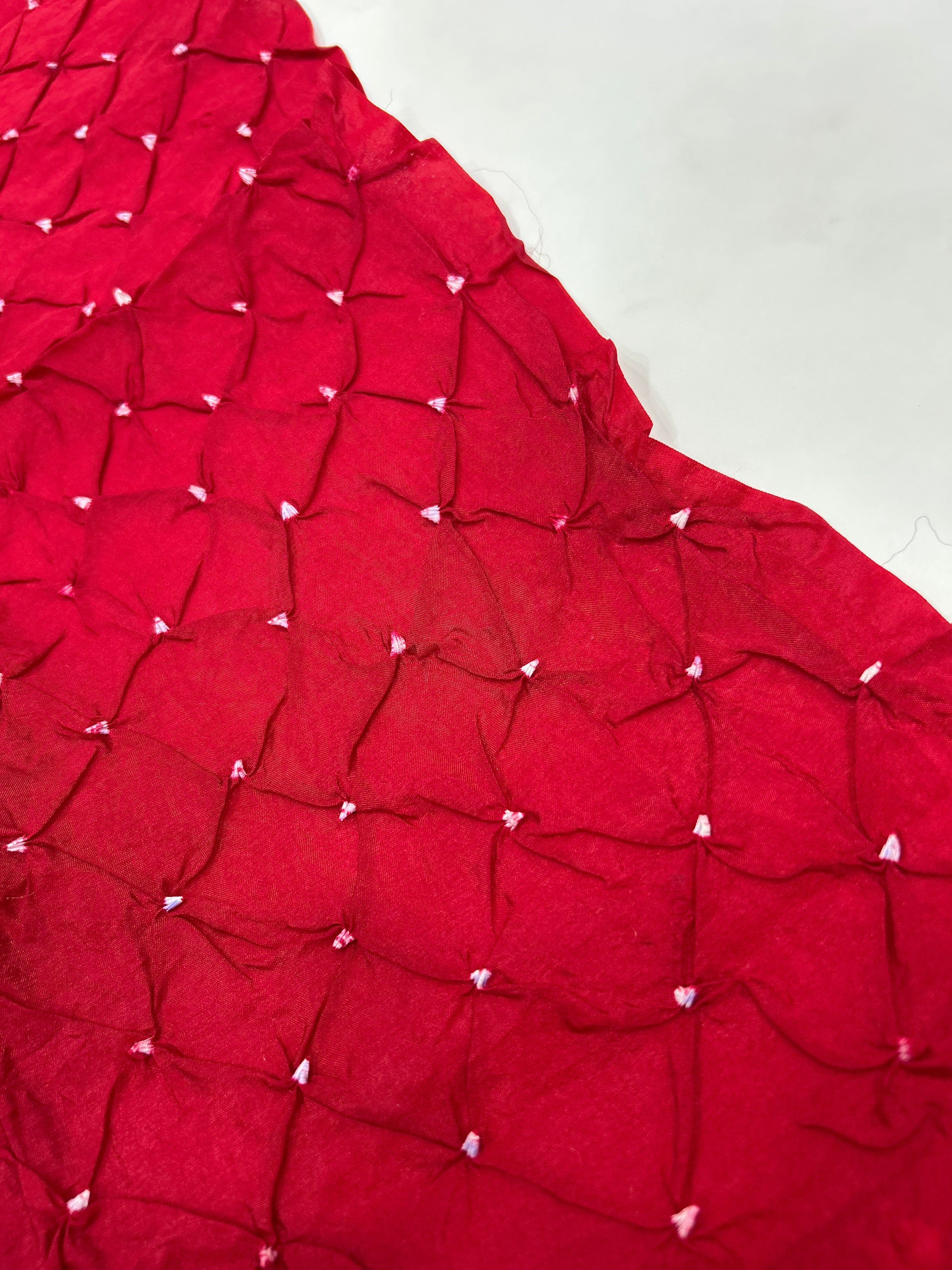 Rani & Red Art Dupion Butta Bandhani Dress Material deeppink / Art Silk Dresses