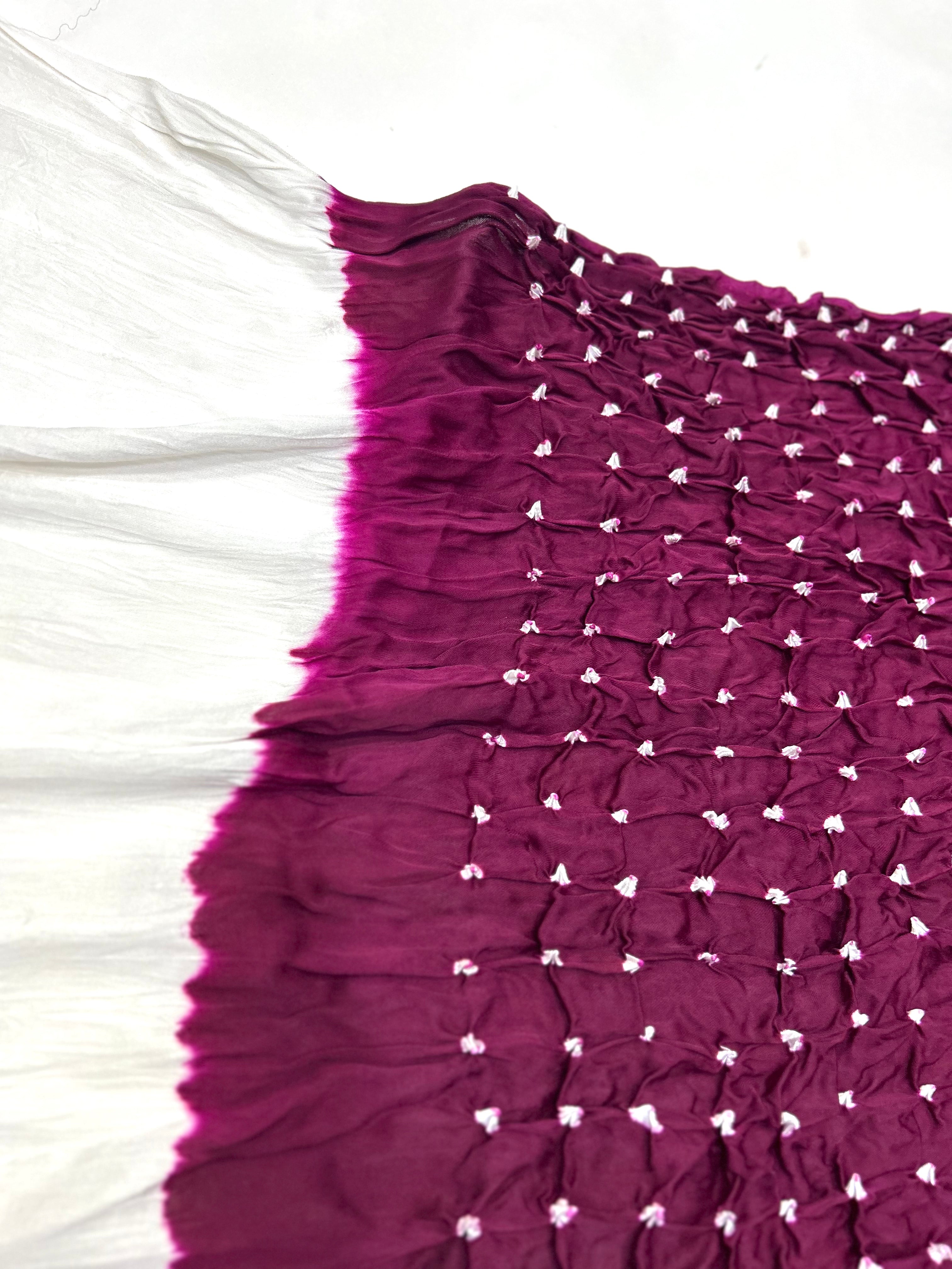 Magenta-White Modal Ambadaal Dress Material darkmagenta / Modal Silk Dresses