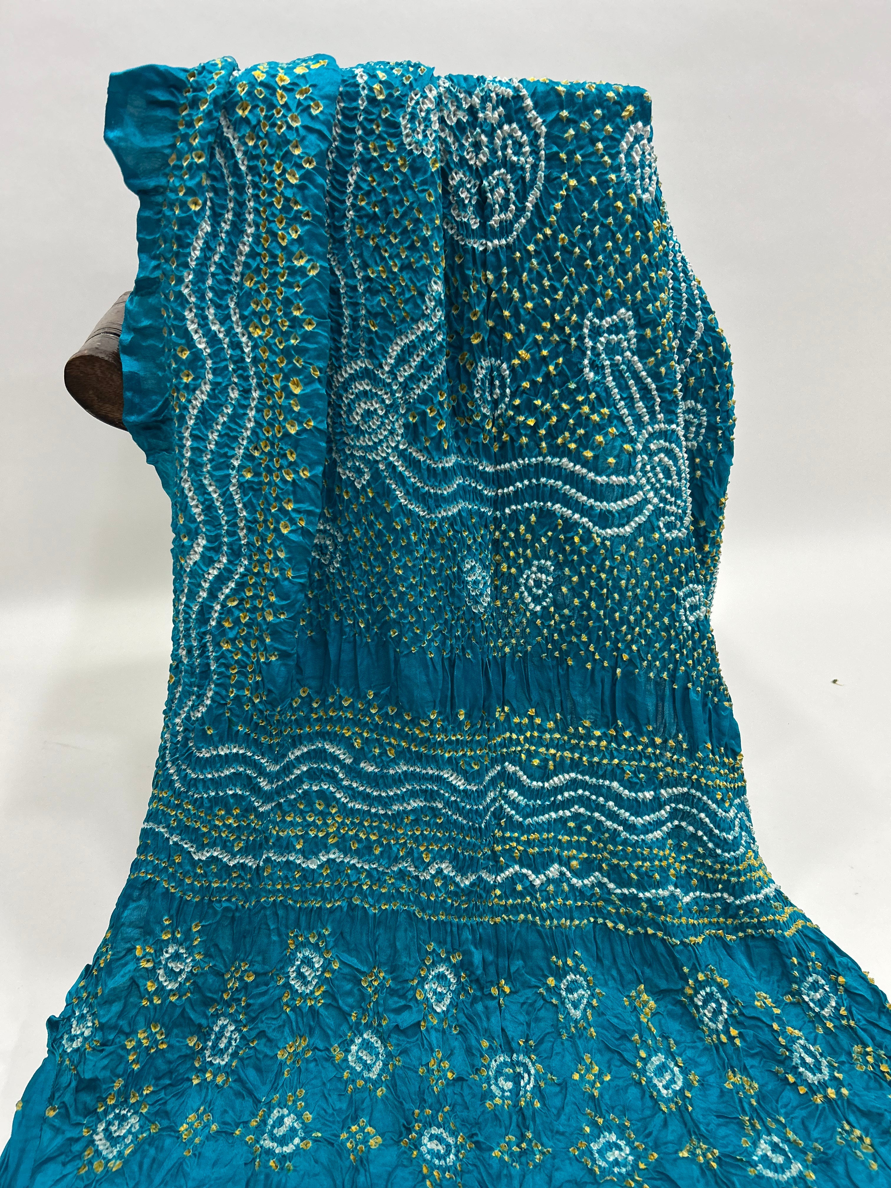 Firozy Gajji Silk Chandrakani Dupatta dodgerblue / Gajji Silk Dupattas