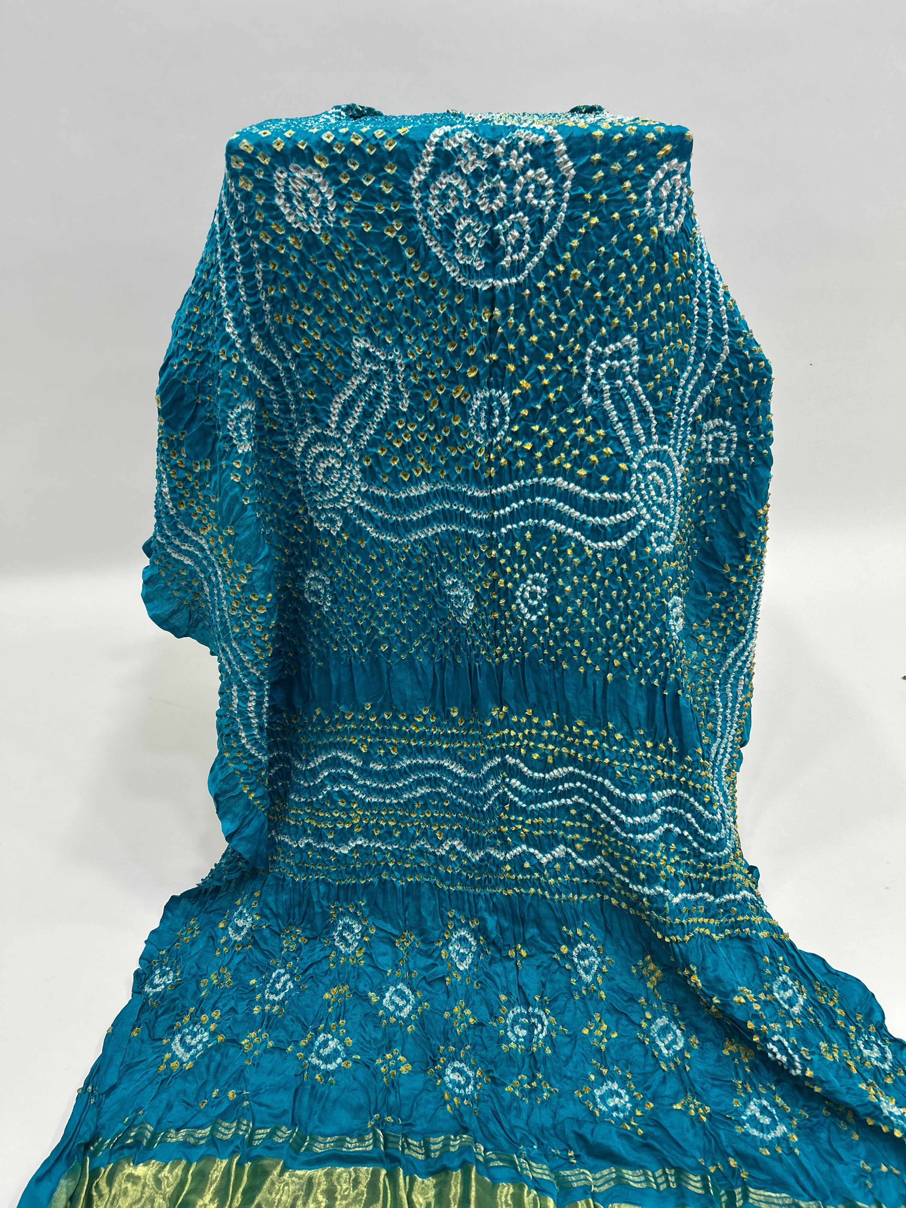 Firozy Gajji Silk Chandrakani Dupatta dodgerblue / Gajji Silk Dupattas