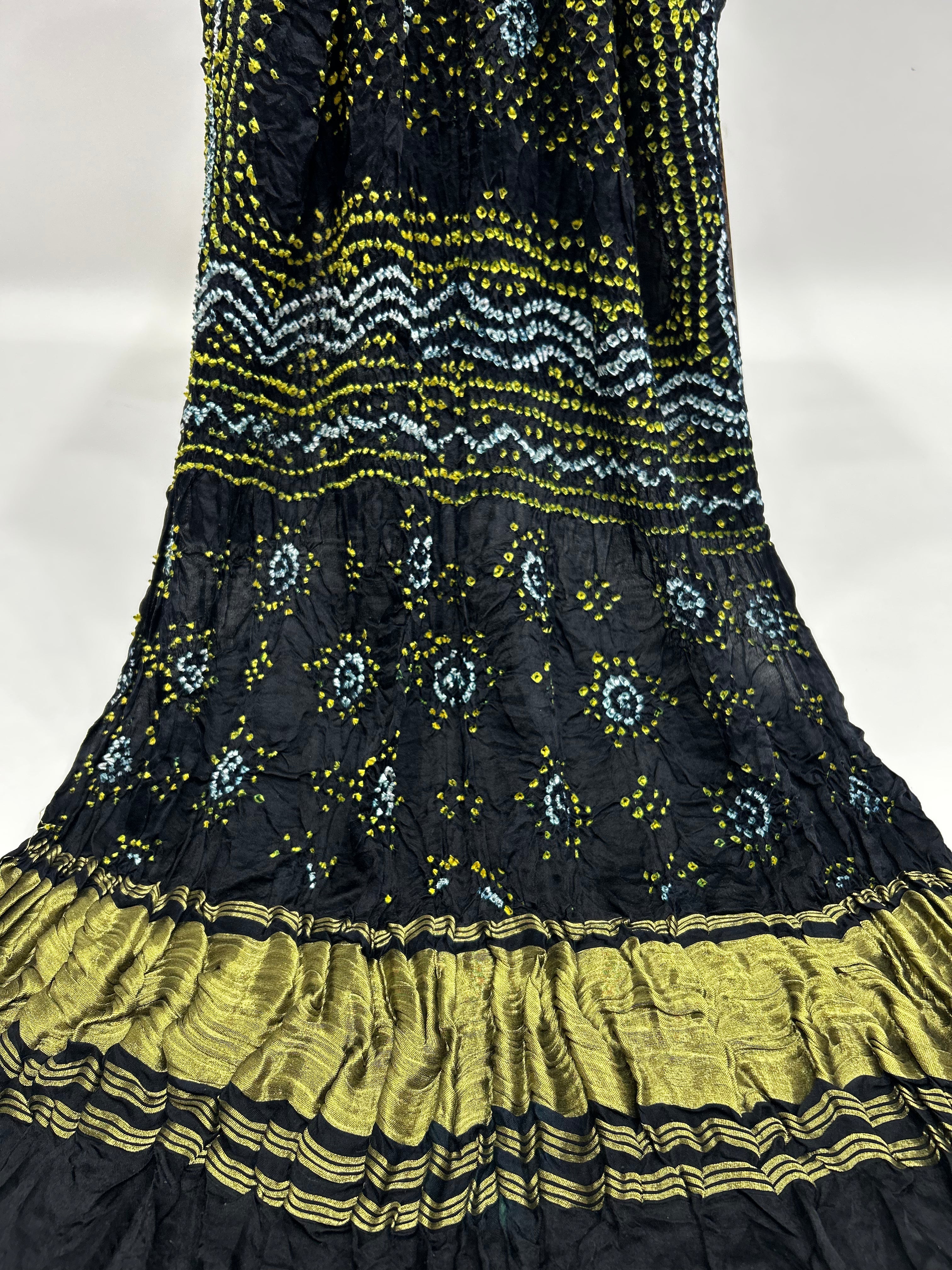 Black Gajji Silk Chandrakani Dupatta black / Gajji Silk Dupattas