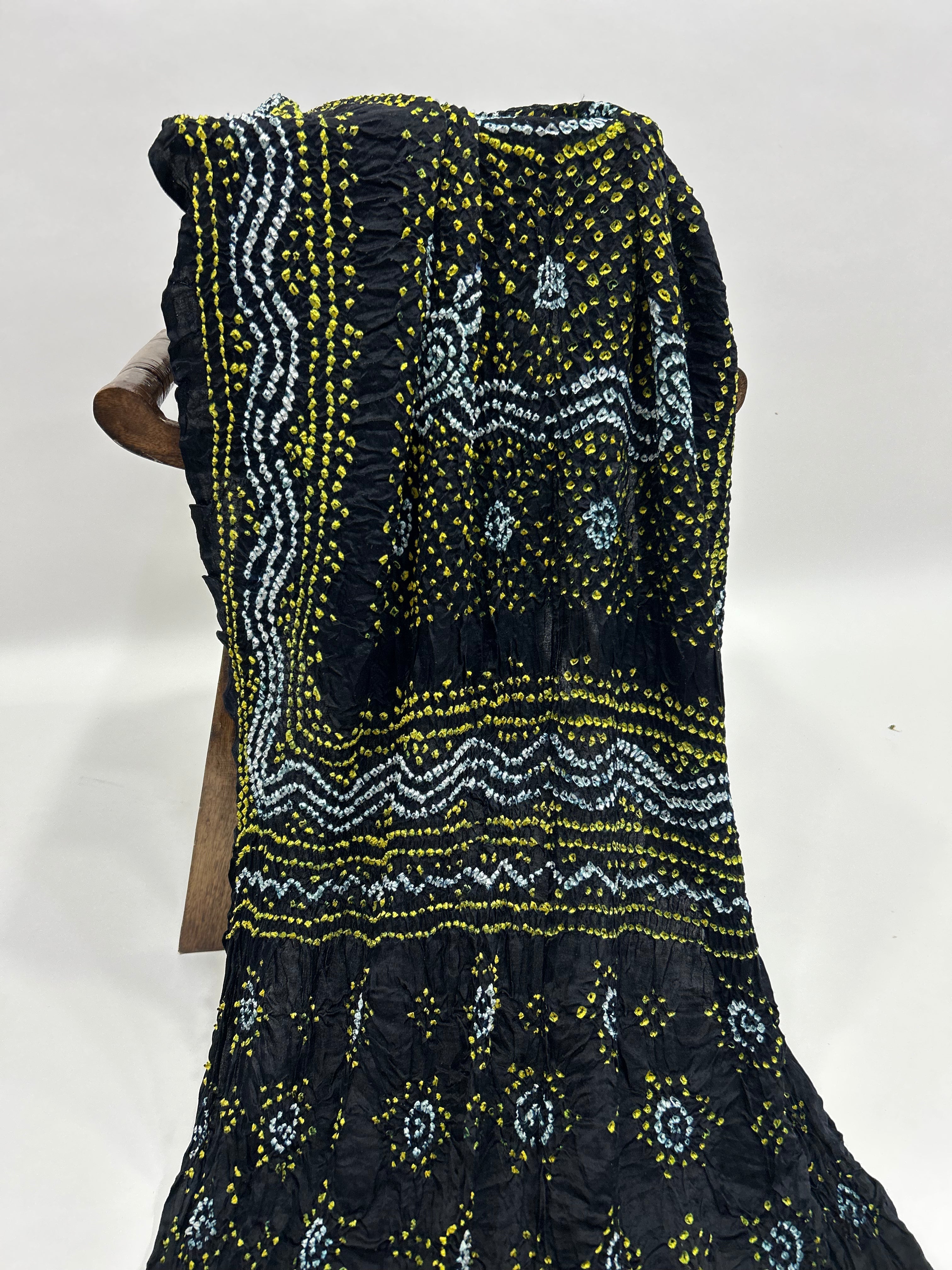 Black Gajji Silk Chandrakani Dupatta black / Gajji Silk Dupattas