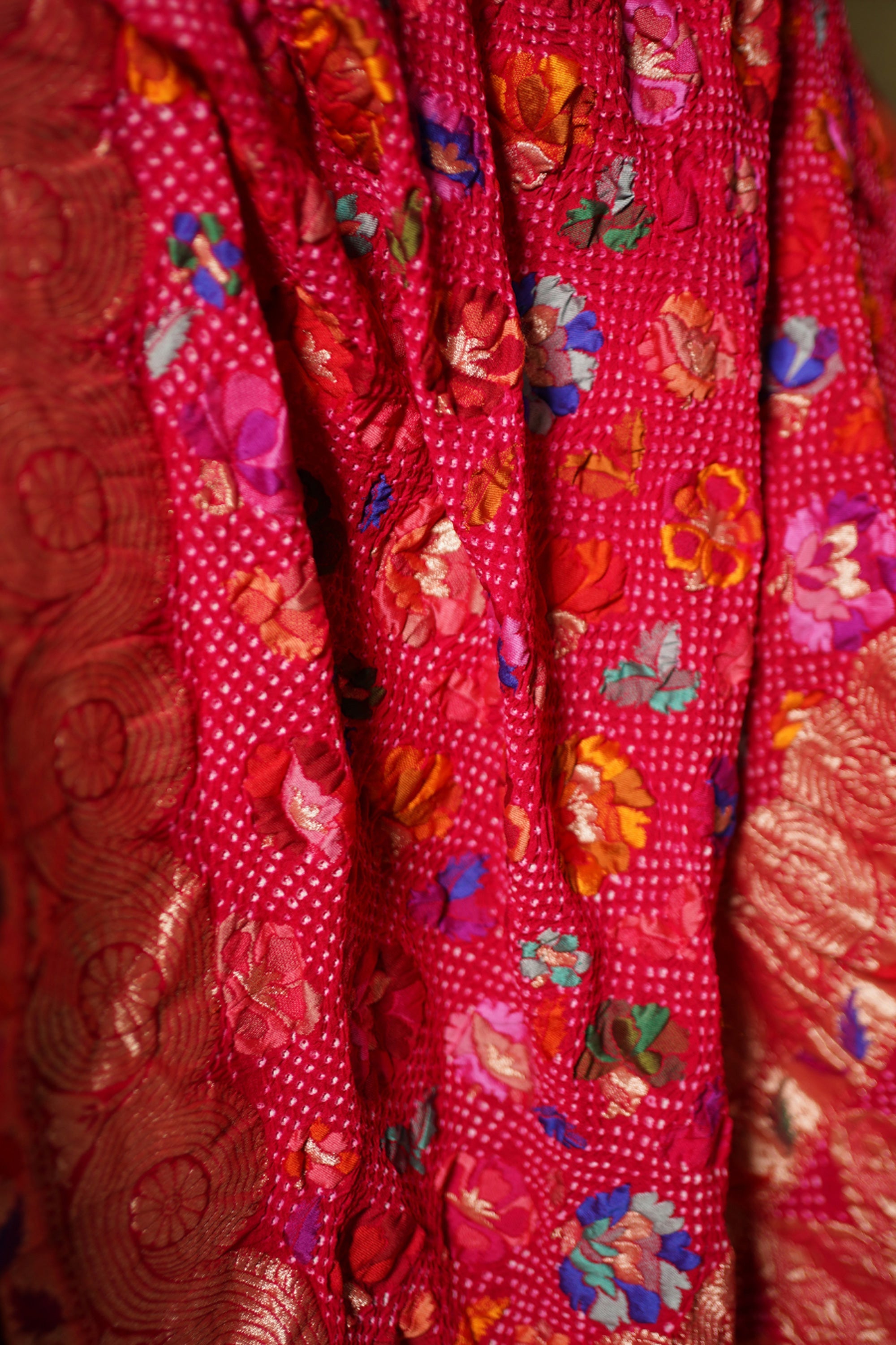 Strawberry Pink Georgette Banarasi Minakari Handloom Saree Sarees
