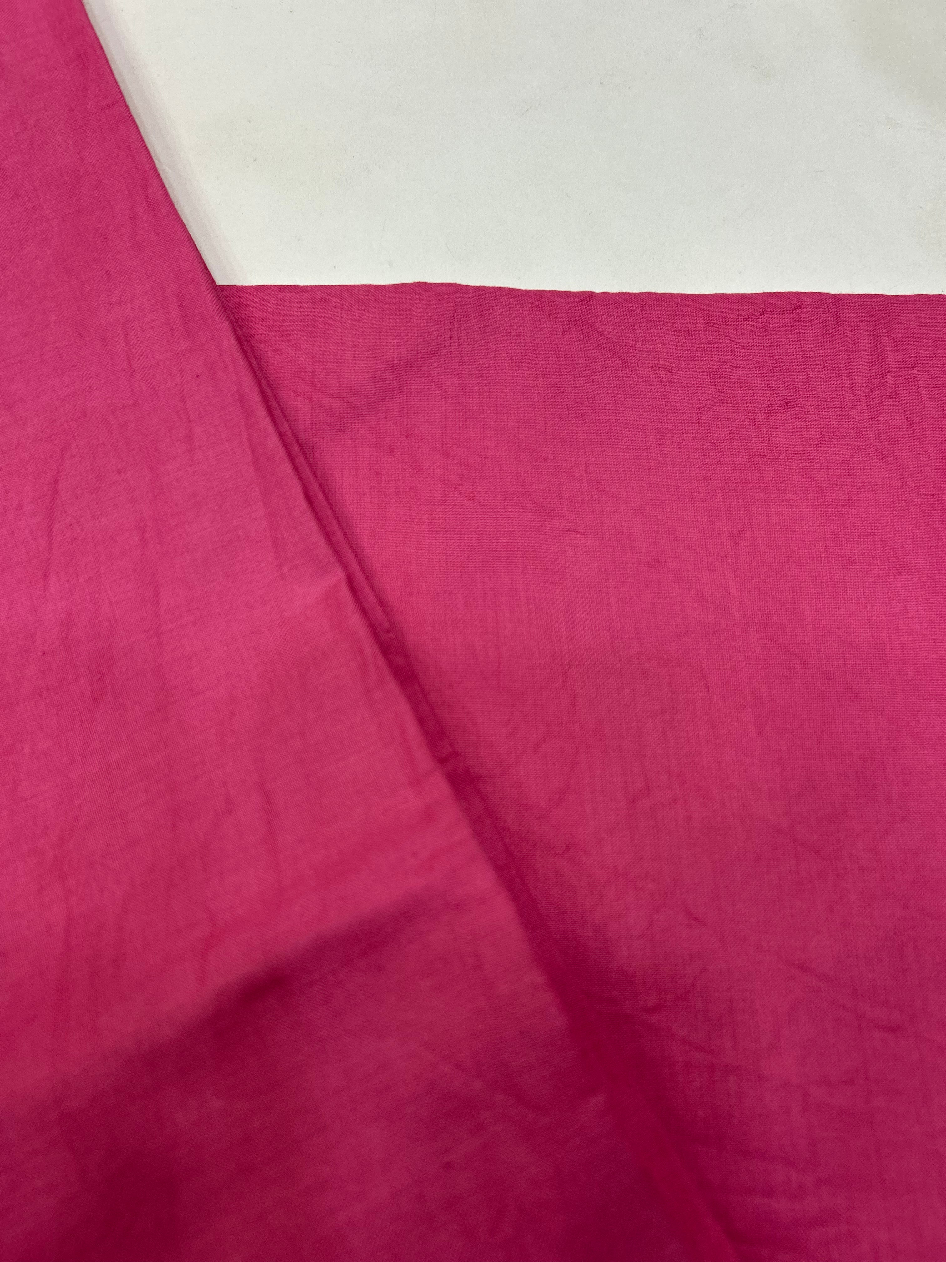 Green-Pink Cotton Laheriya Dress Material pink / Cotton Dresses