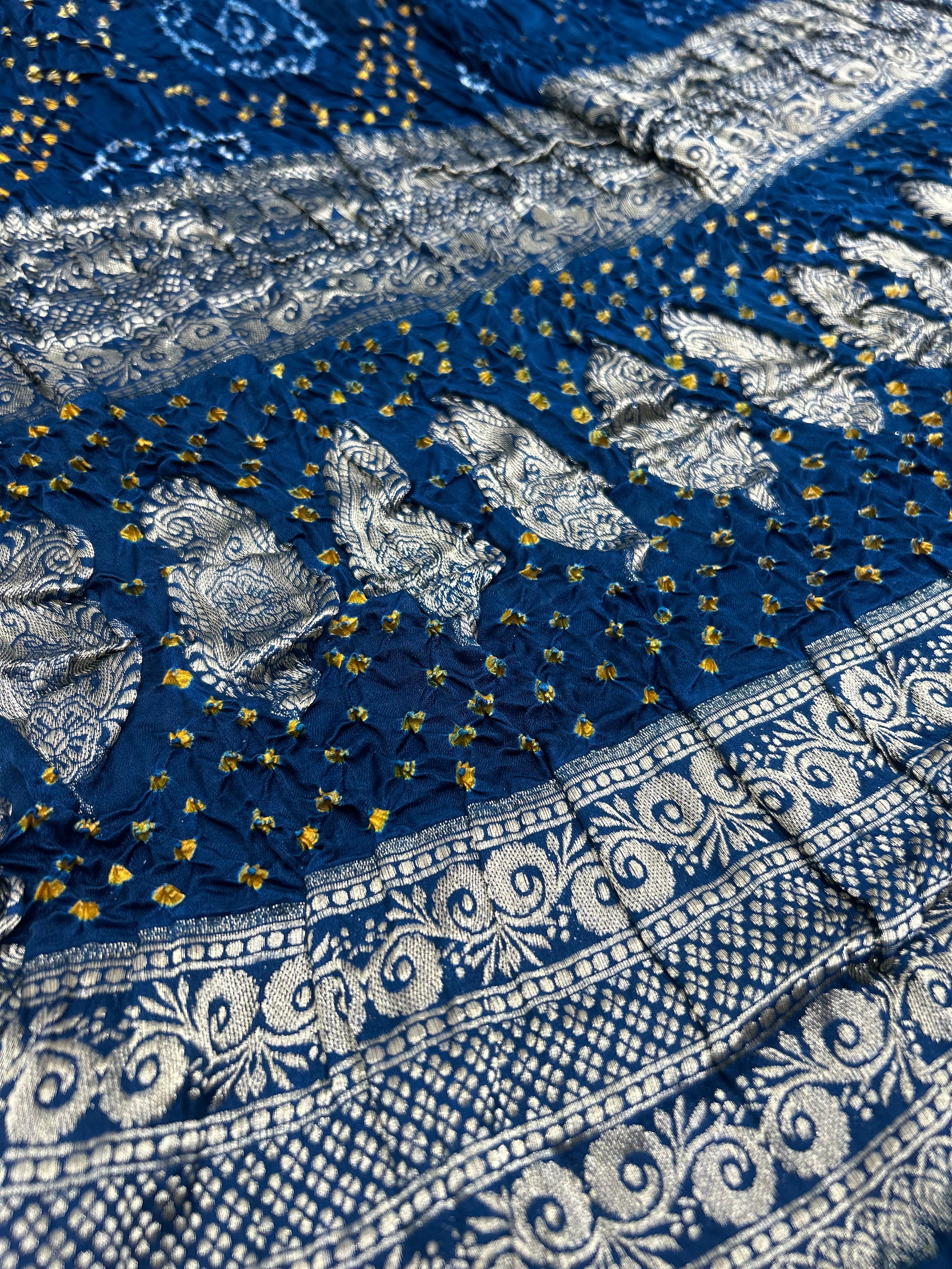 Timeless Bandhani Banarasi Wedding Drape Saree Sarees