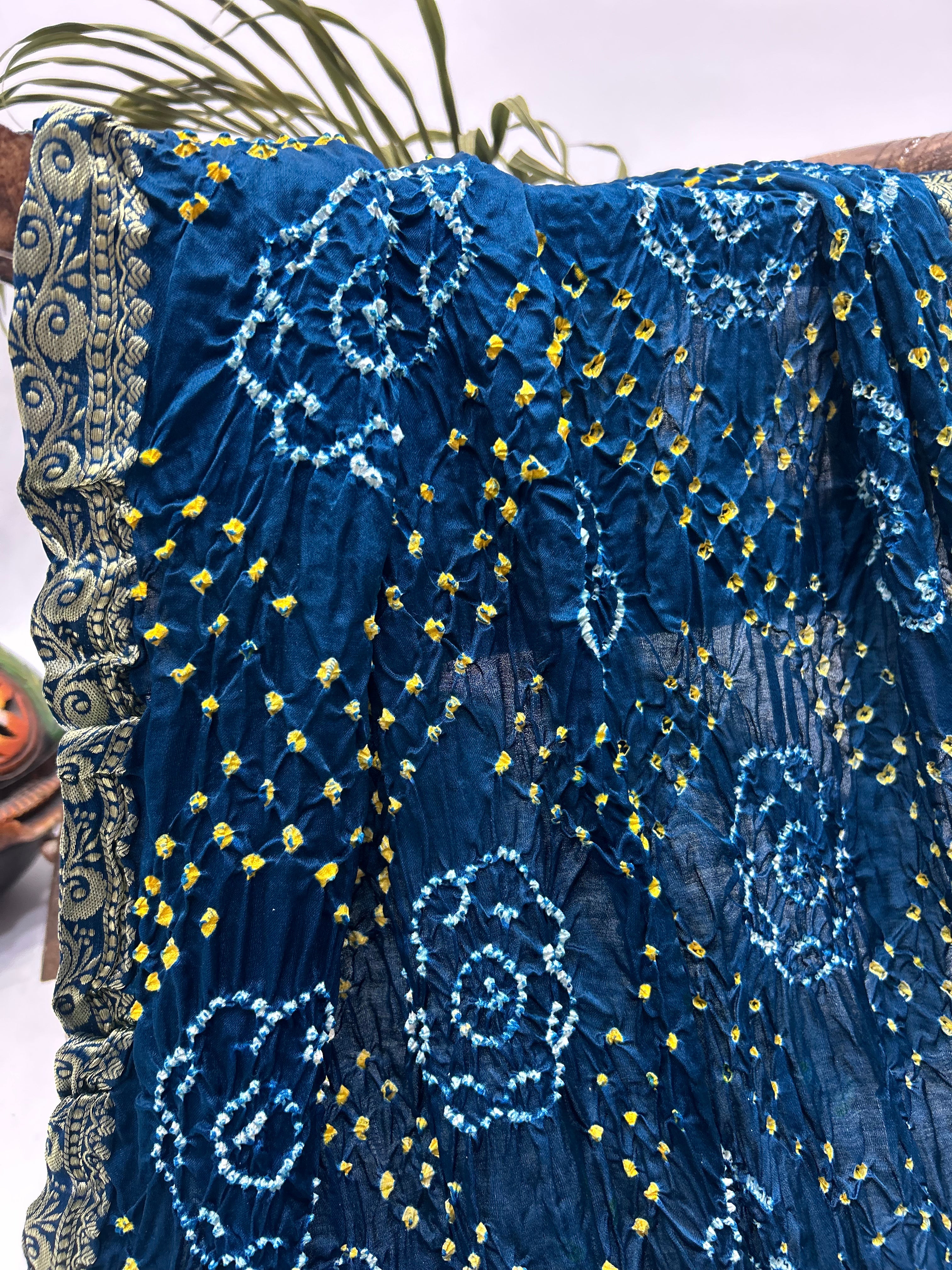 Timeless Bandhani Banarasi Wedding Drape Saree Sarees