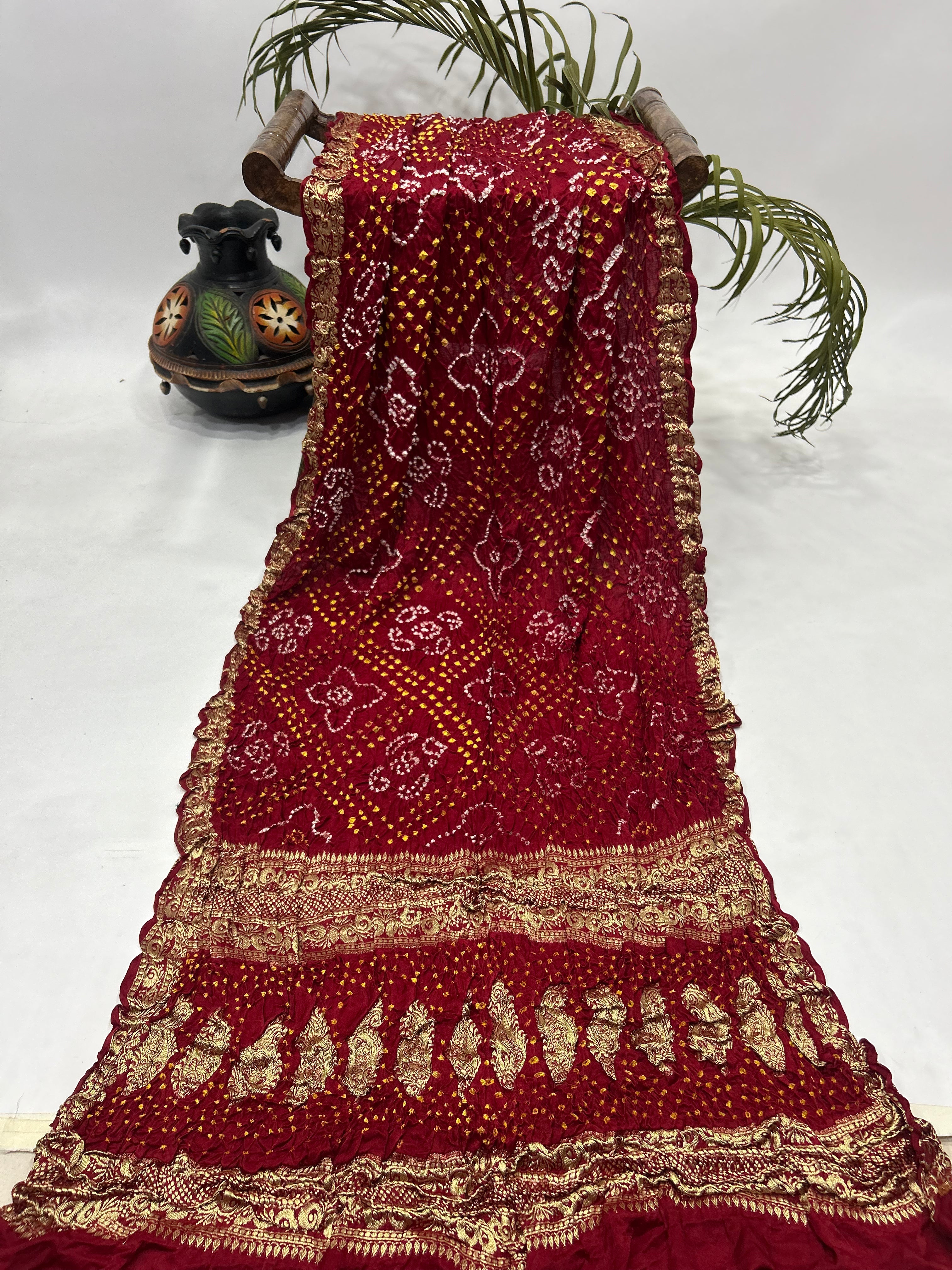 Royal Radiance Maroon Gajji Silk Wedding Saree Sarees