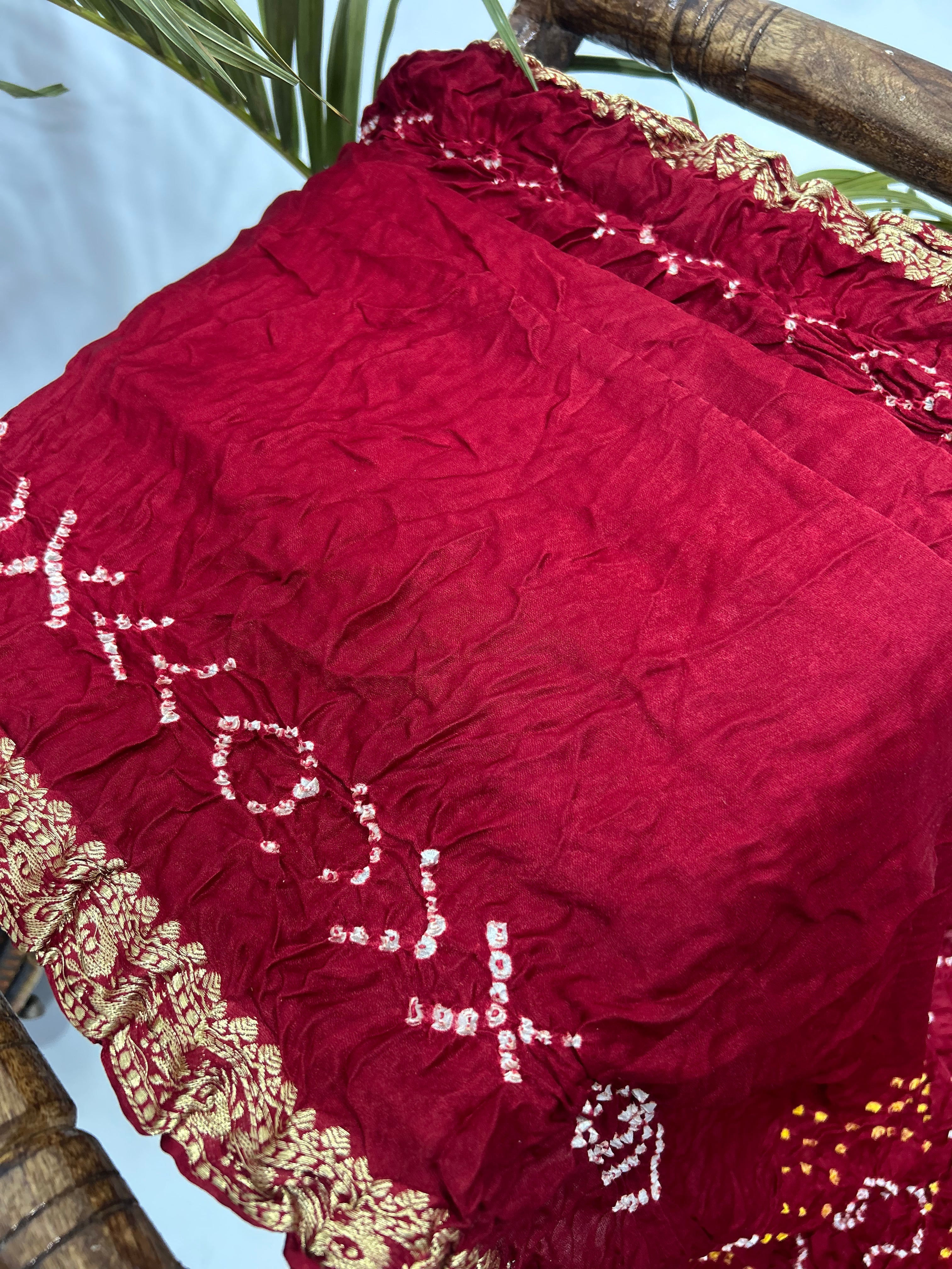 Royal Radiance Maroon Gajji Silk Wedding Saree Sarees
