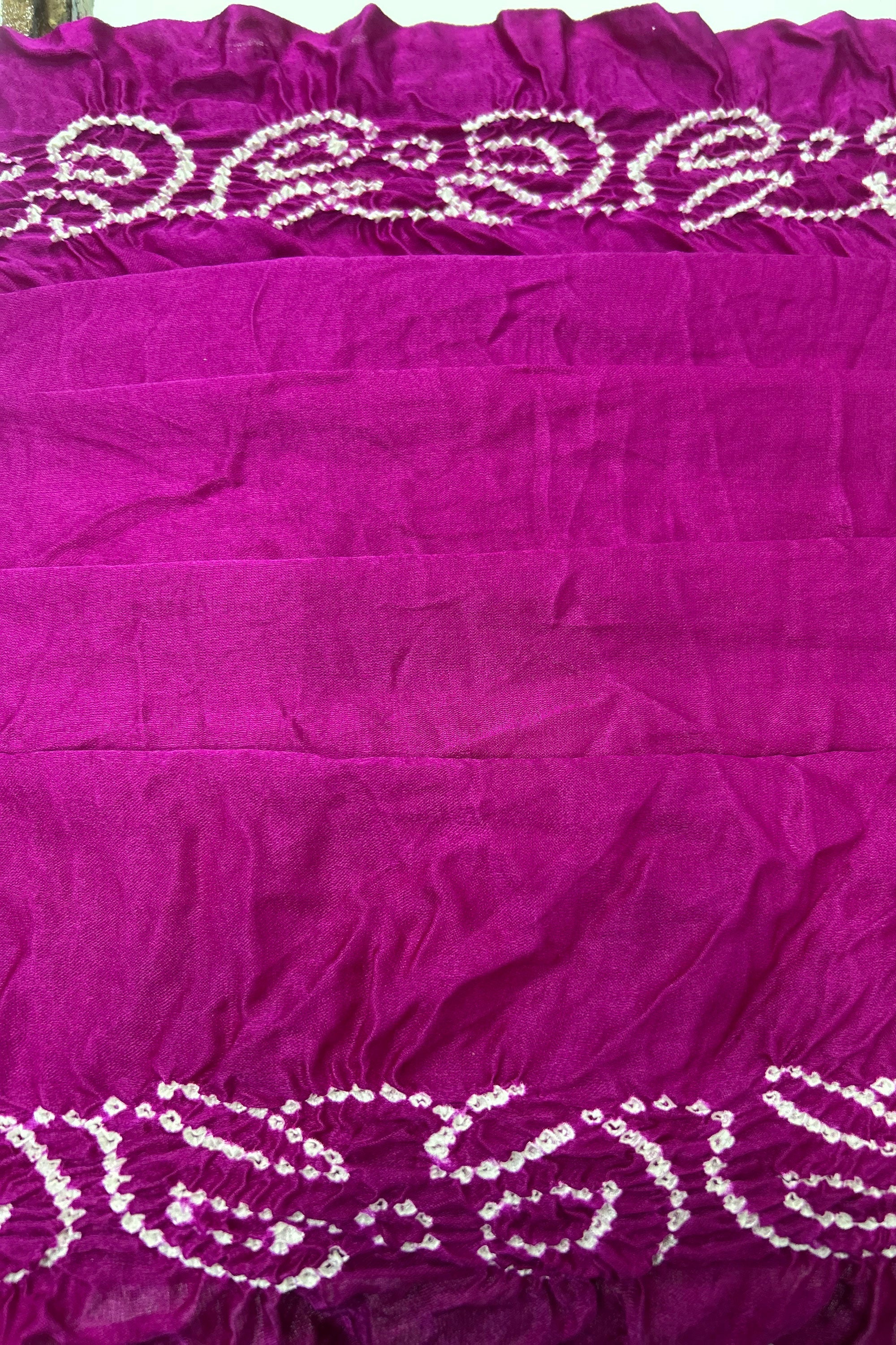 Maganta Gajji Fancy Rai Bandhani Saree Sarees