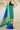 Rama And Blue Art Dupion Silk Bandhani Dress Material