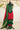Green And Red Gajii Silk Bandhni Dress Material