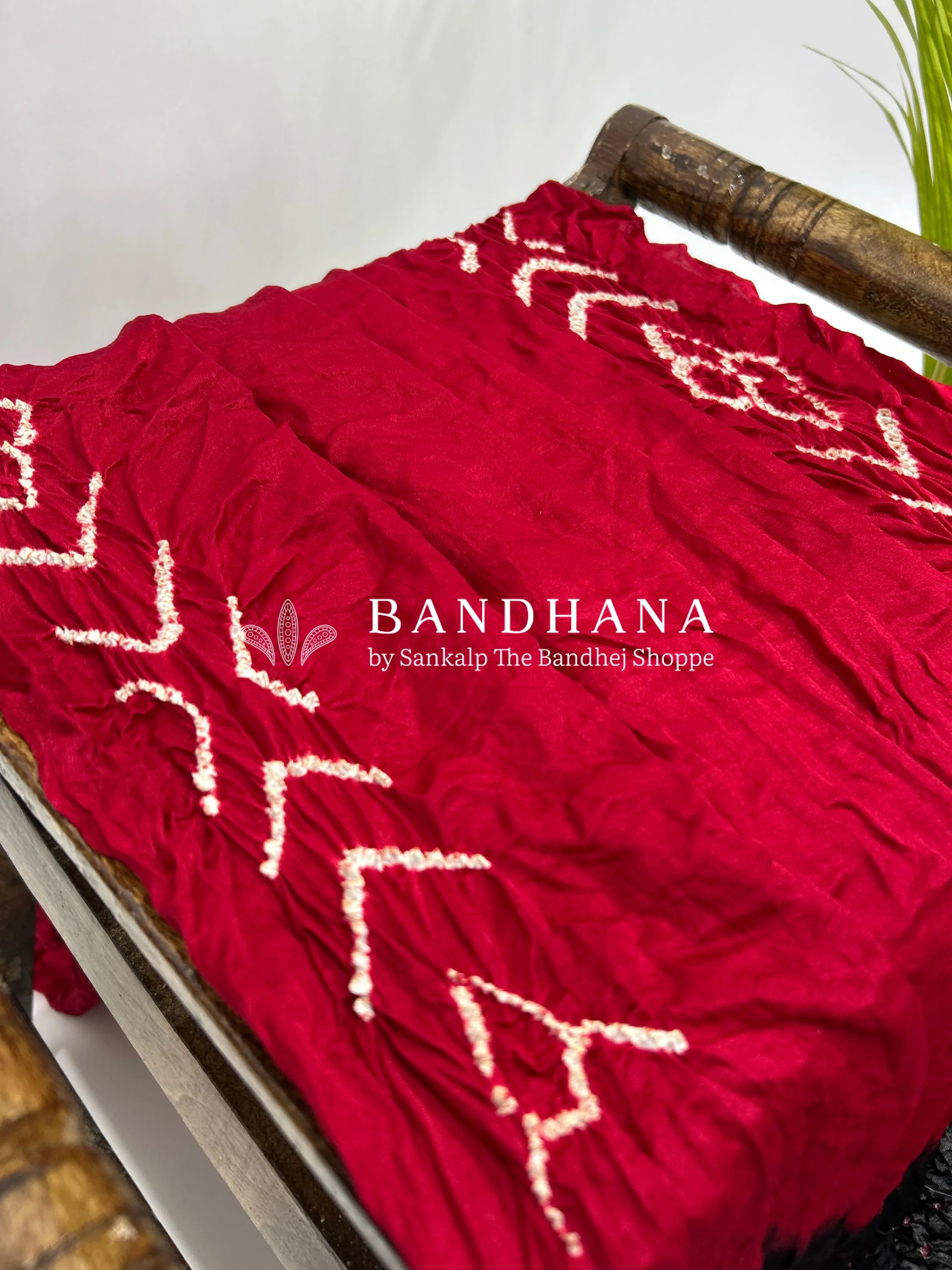 Black Maroon Gajji Silk Contrast Colour Bandhej Single Dot Bandhani Saree Sarees