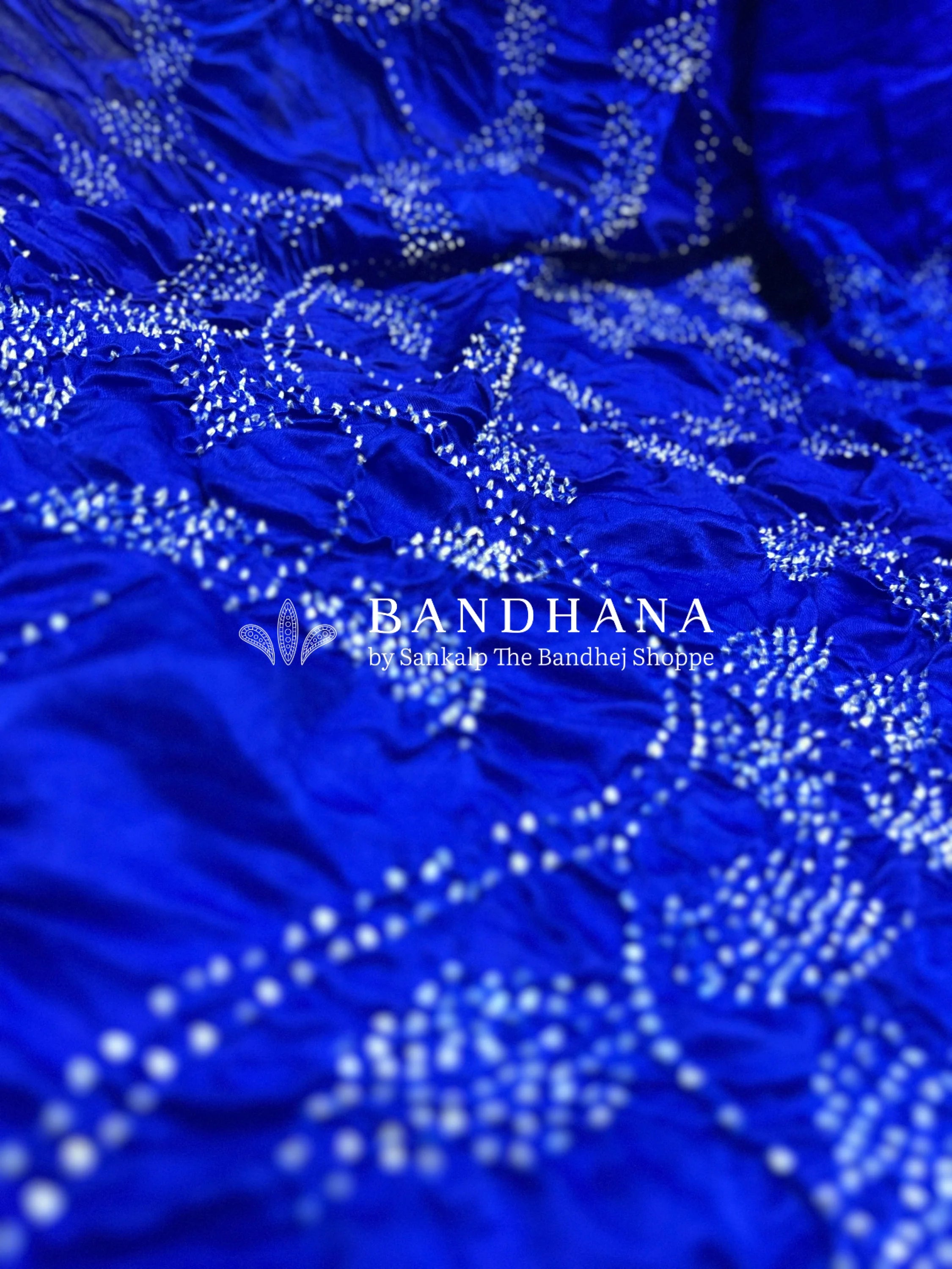 Blue Gajji Designer Bandhani Saree Sarees