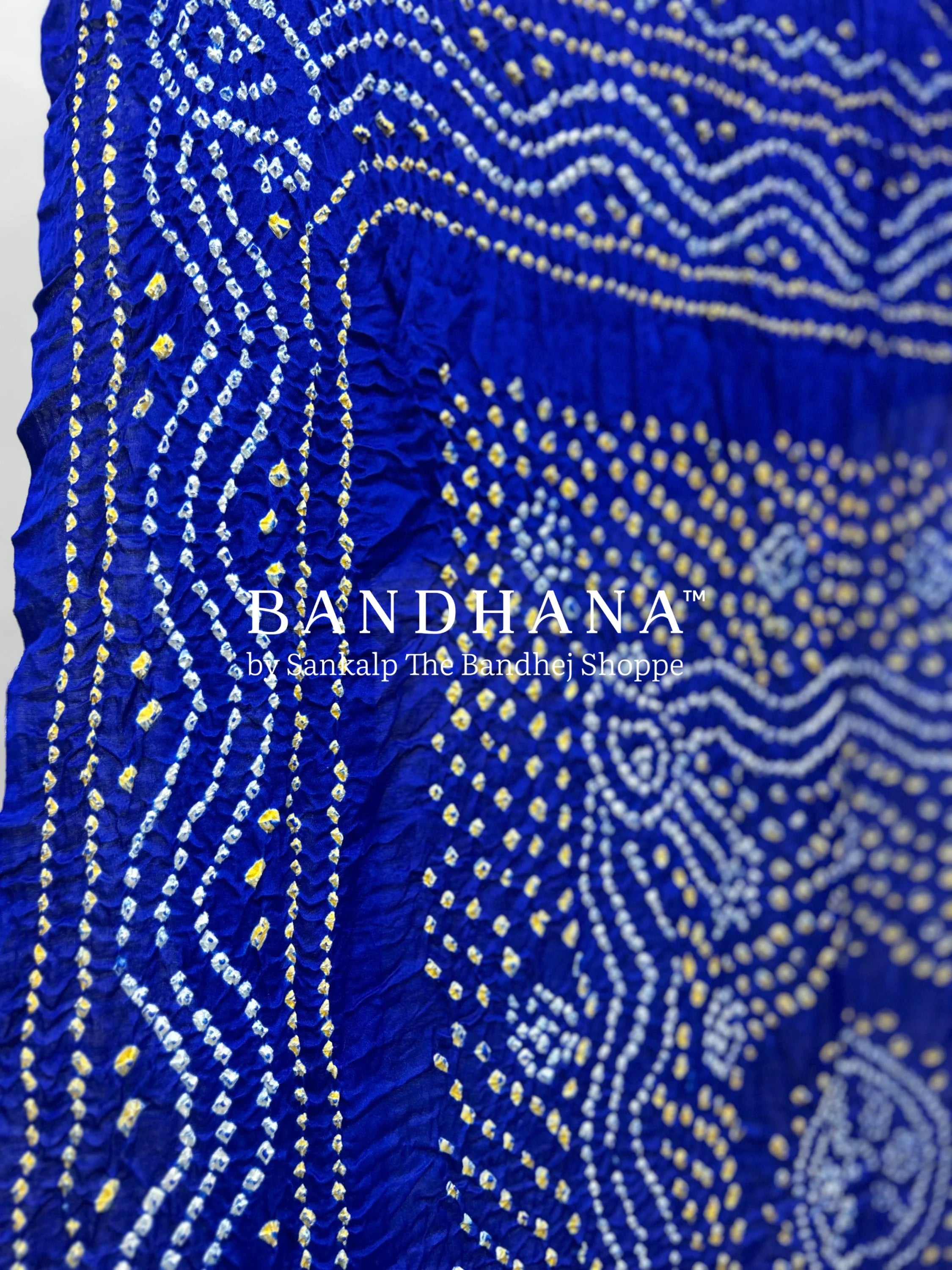 Blue Gajji Silk Chandrakani Dupatta Dupattas