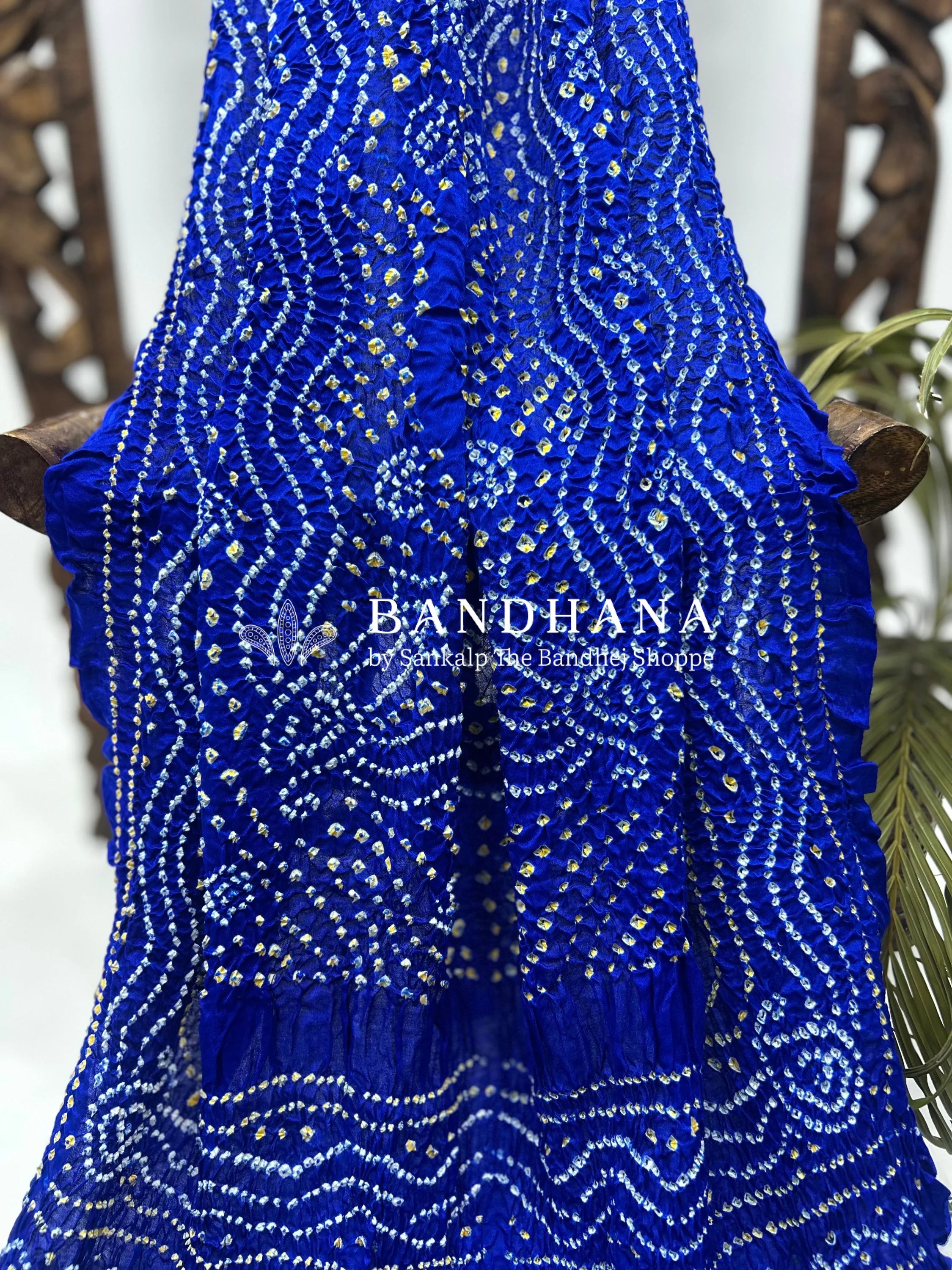 Blue Gajji Silk Chandrakani Dupatta Dupattas