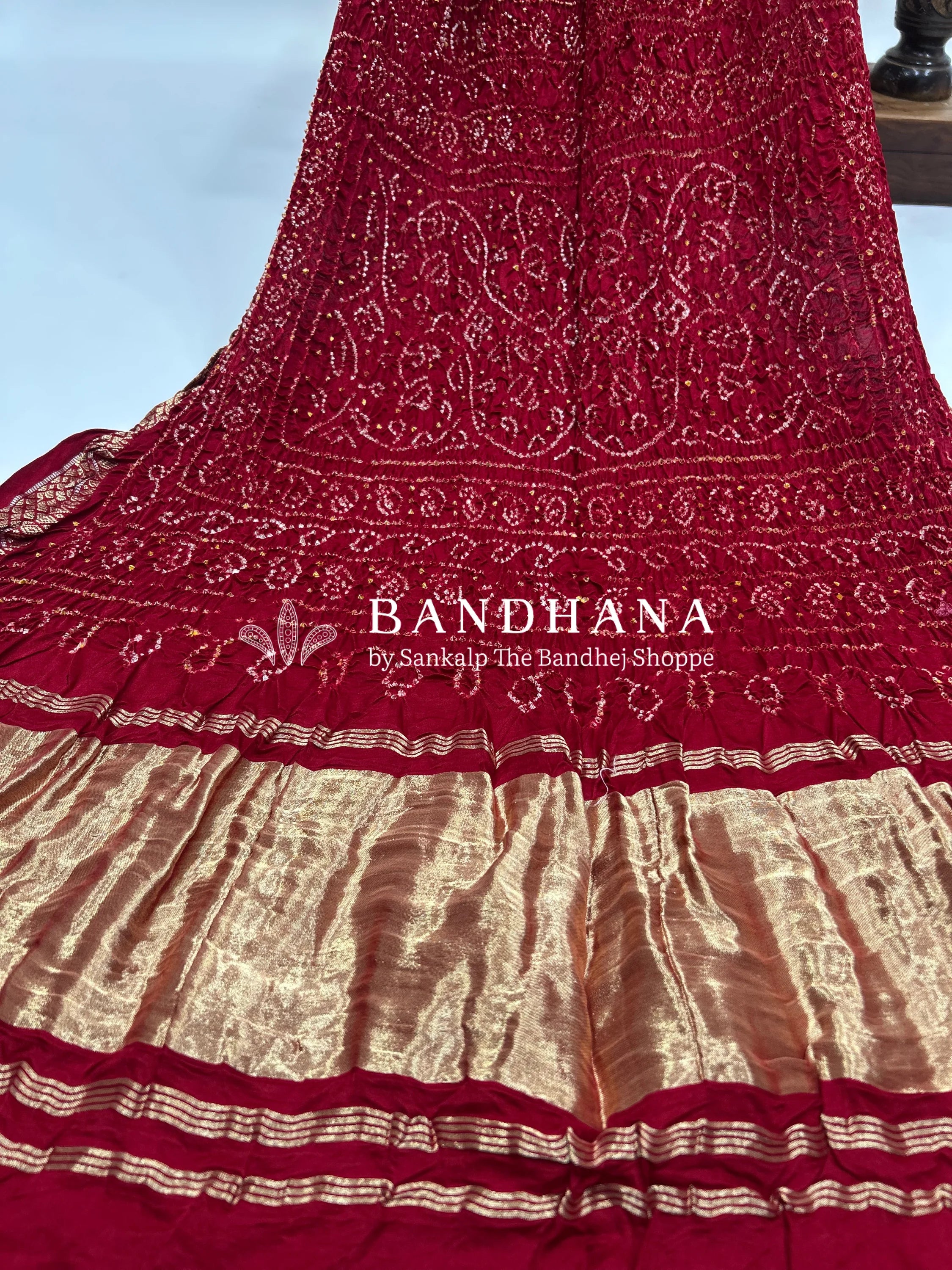 Blue- Maroon Gajji Silk Designer Gala Saree with 3 Colour Dying maroon / Gajji Silk Sarees