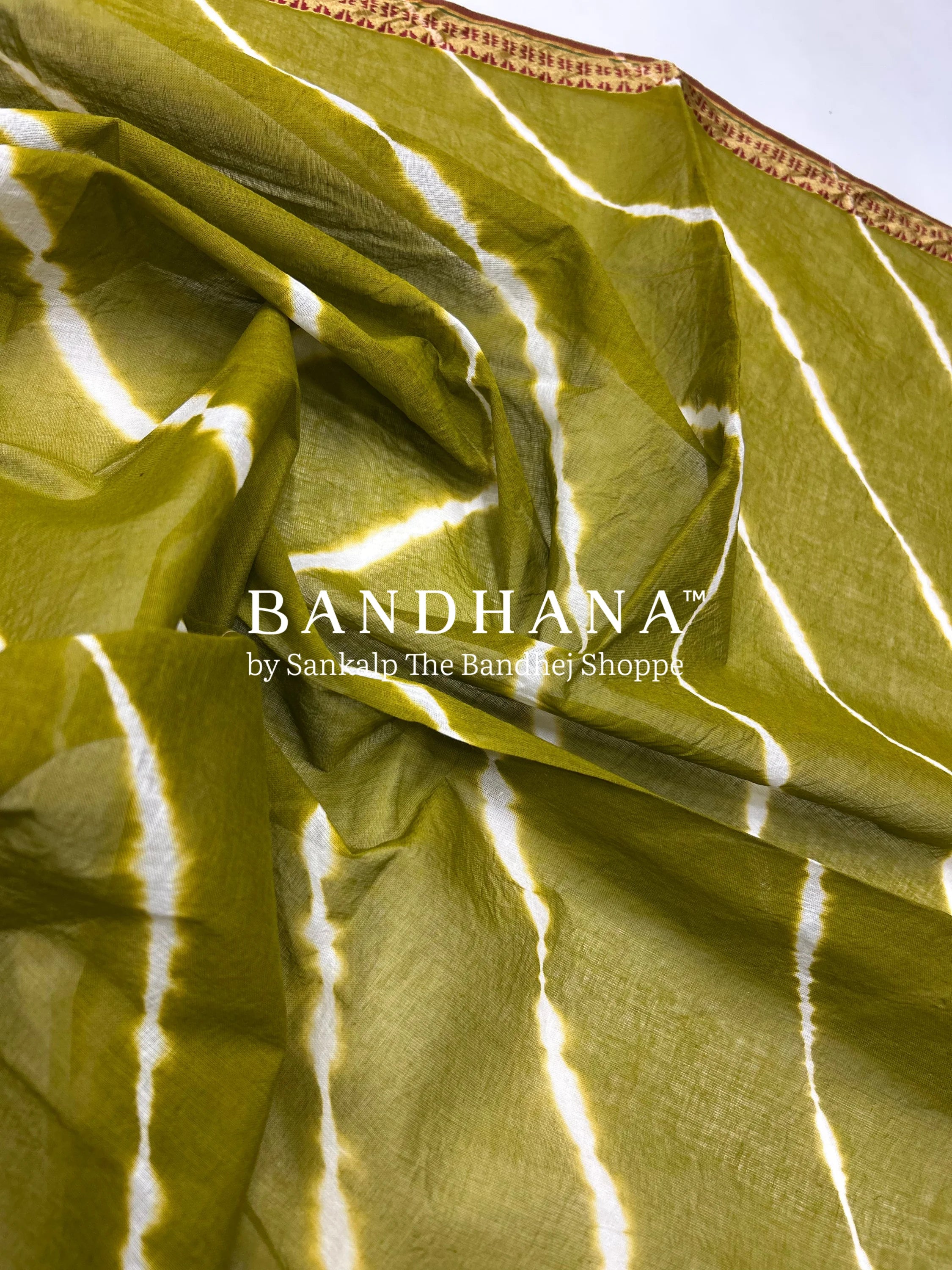 Blue-Mehendi Green Cotton Laheriya Dress Material green / Cotton Dresses