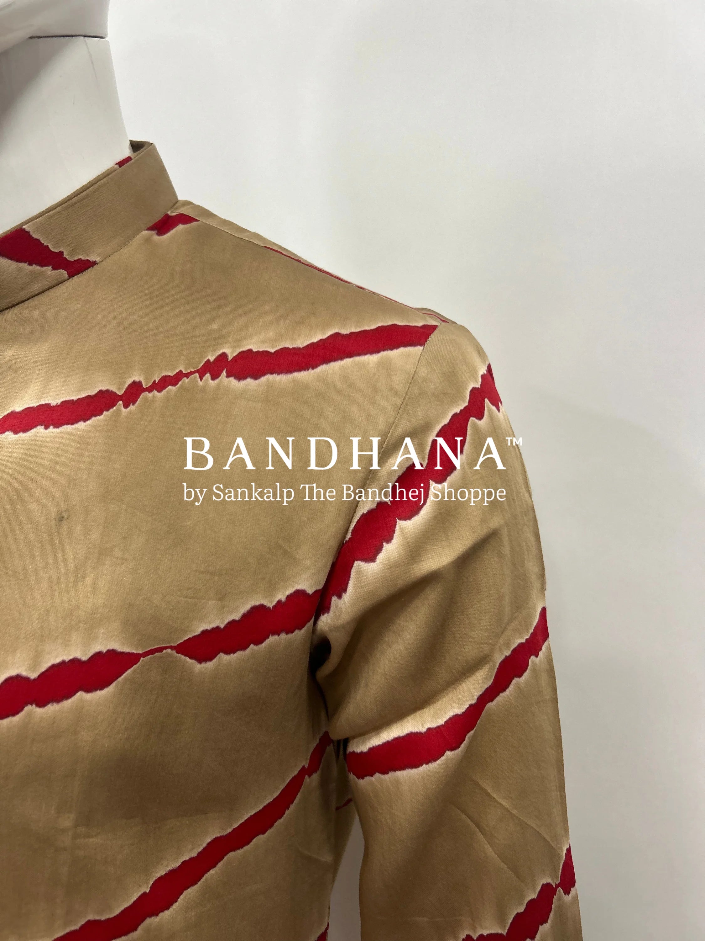 Chickoo Cotton Satin Men’s Kurta