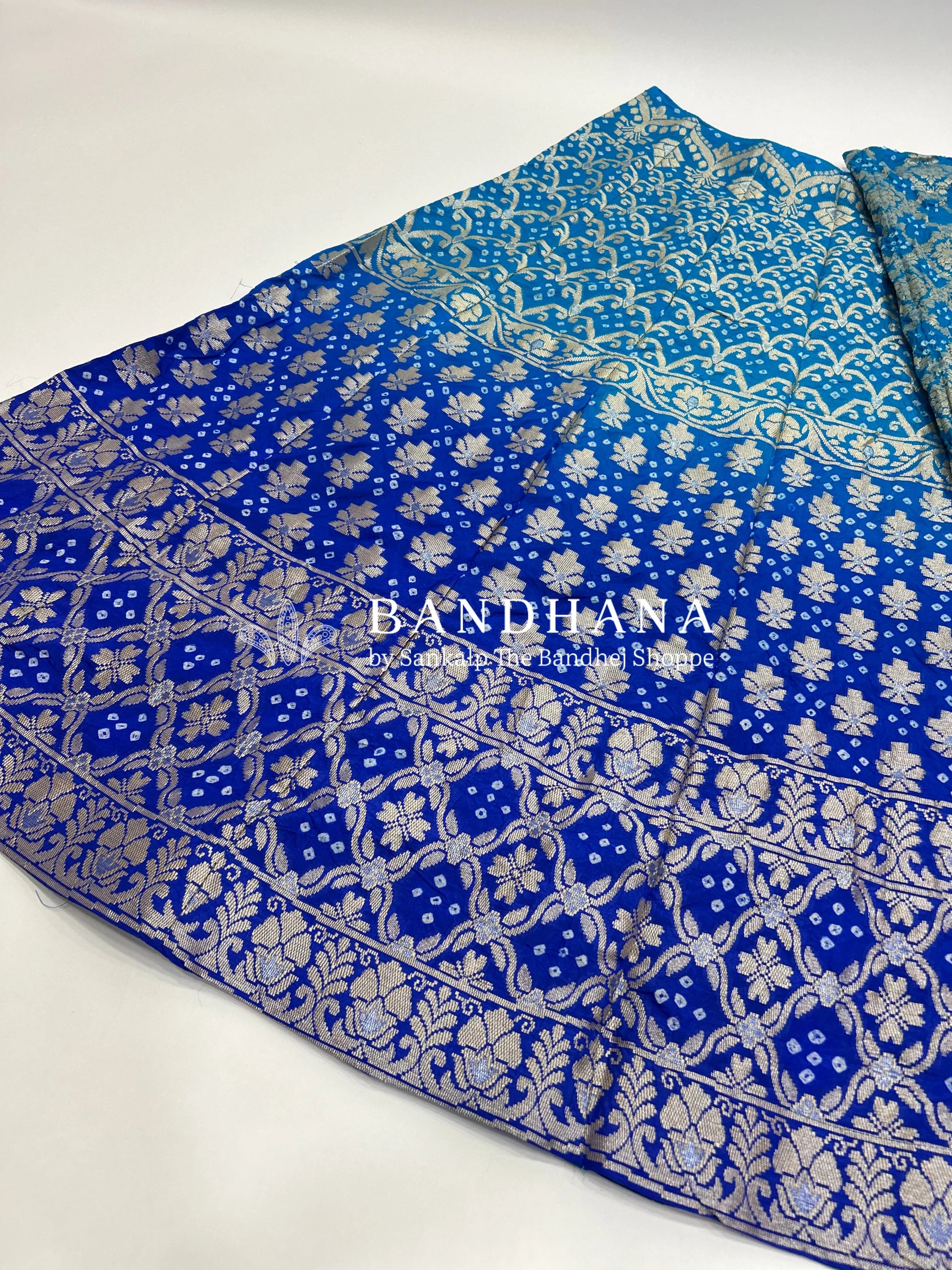 Firozy-Blue Art Dupion Silk Chaniya Choli Material blue / Art Silk Lehengas