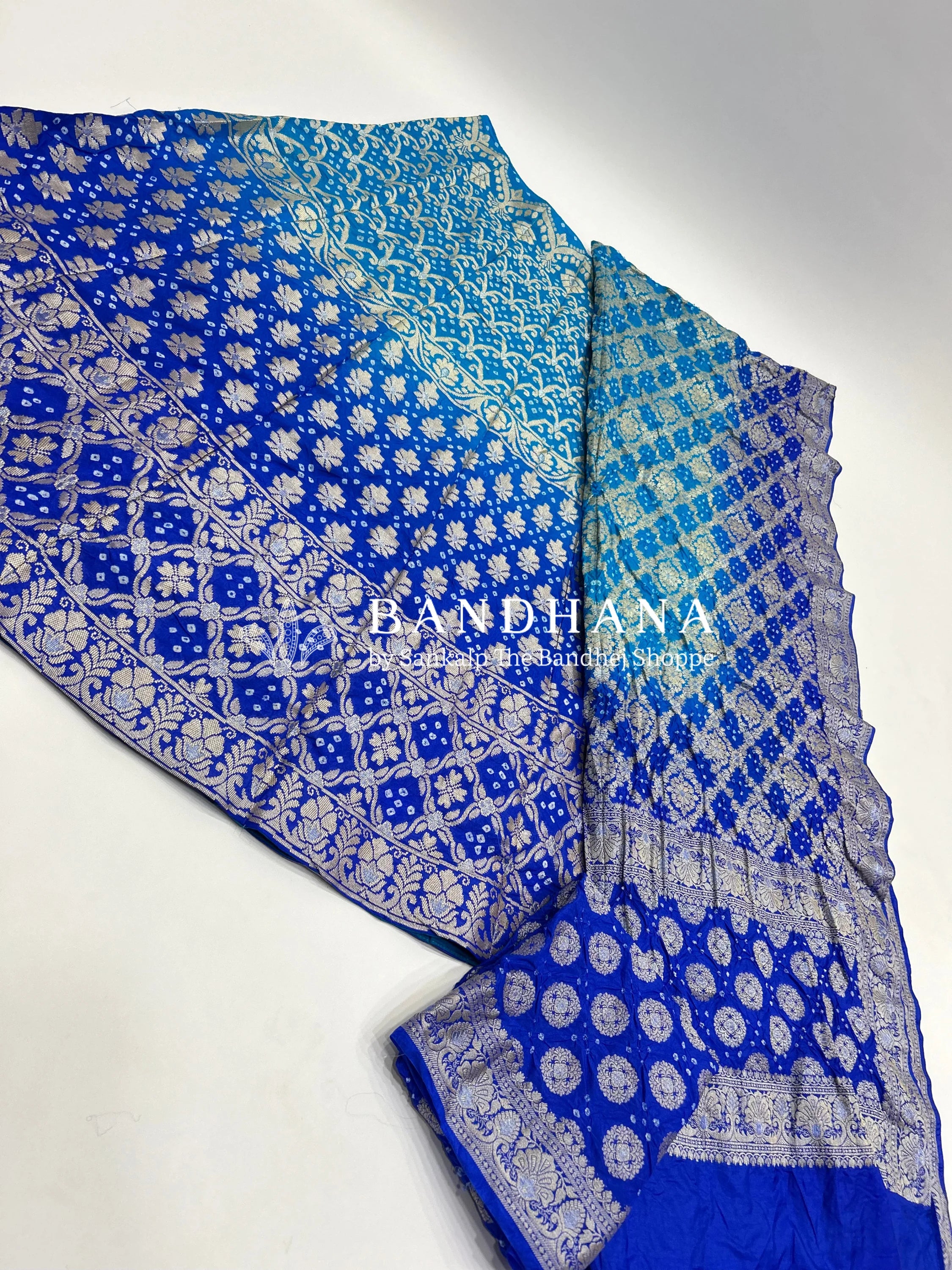 Firozy-Blue Art Dupion Silk Chaniya Choli Material blue / Art Silk Lehengas